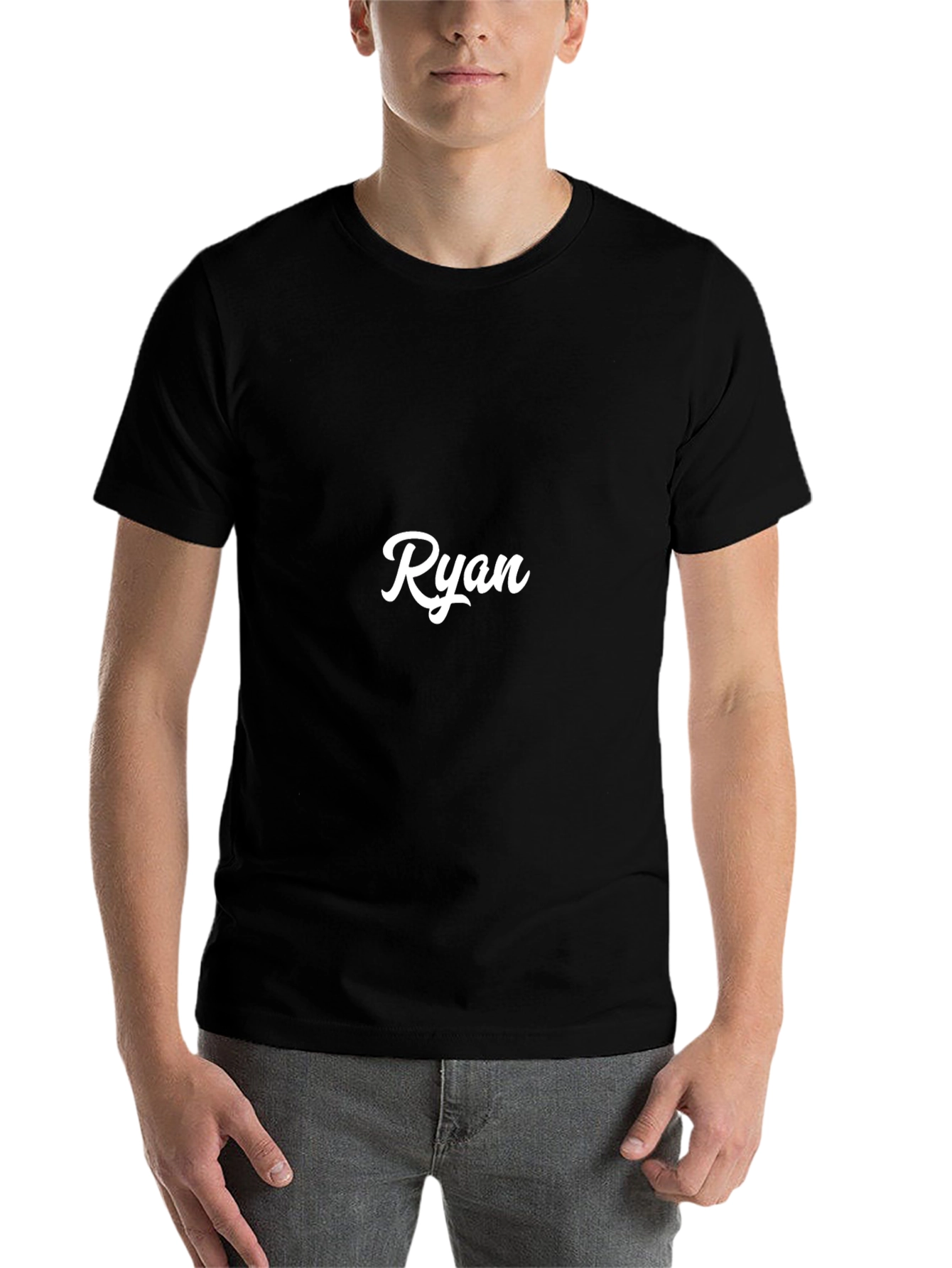 Ryan Personalized Black T-Shirt