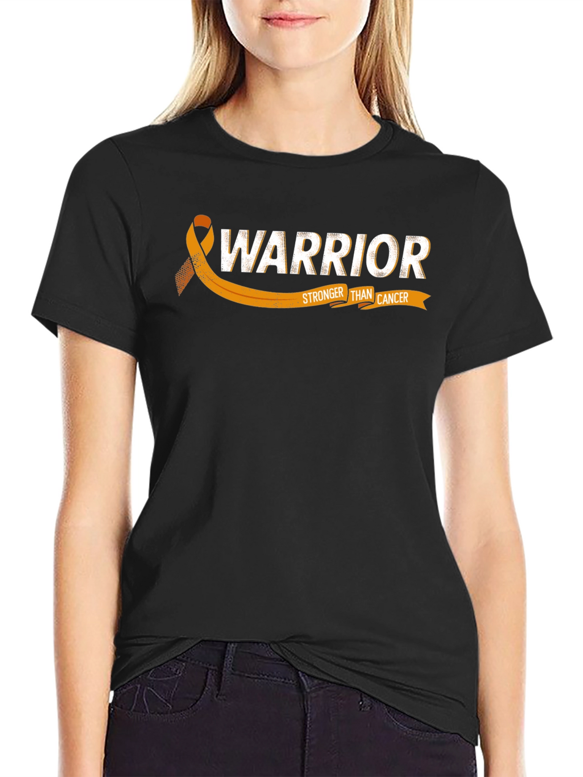 Warrior Stronger Than Cancer Awareness Ribbon T-Shirt