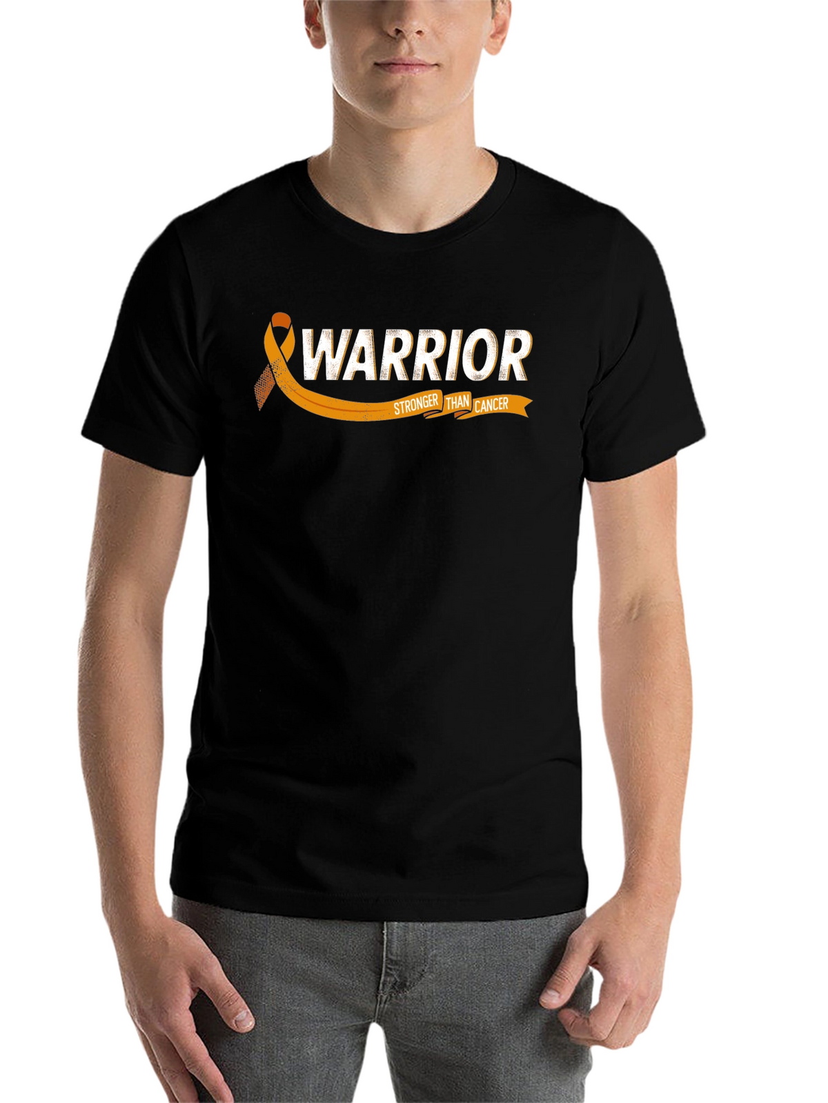 Warrior Stronger Than Cancer Awareness Ribbon T-Shirt