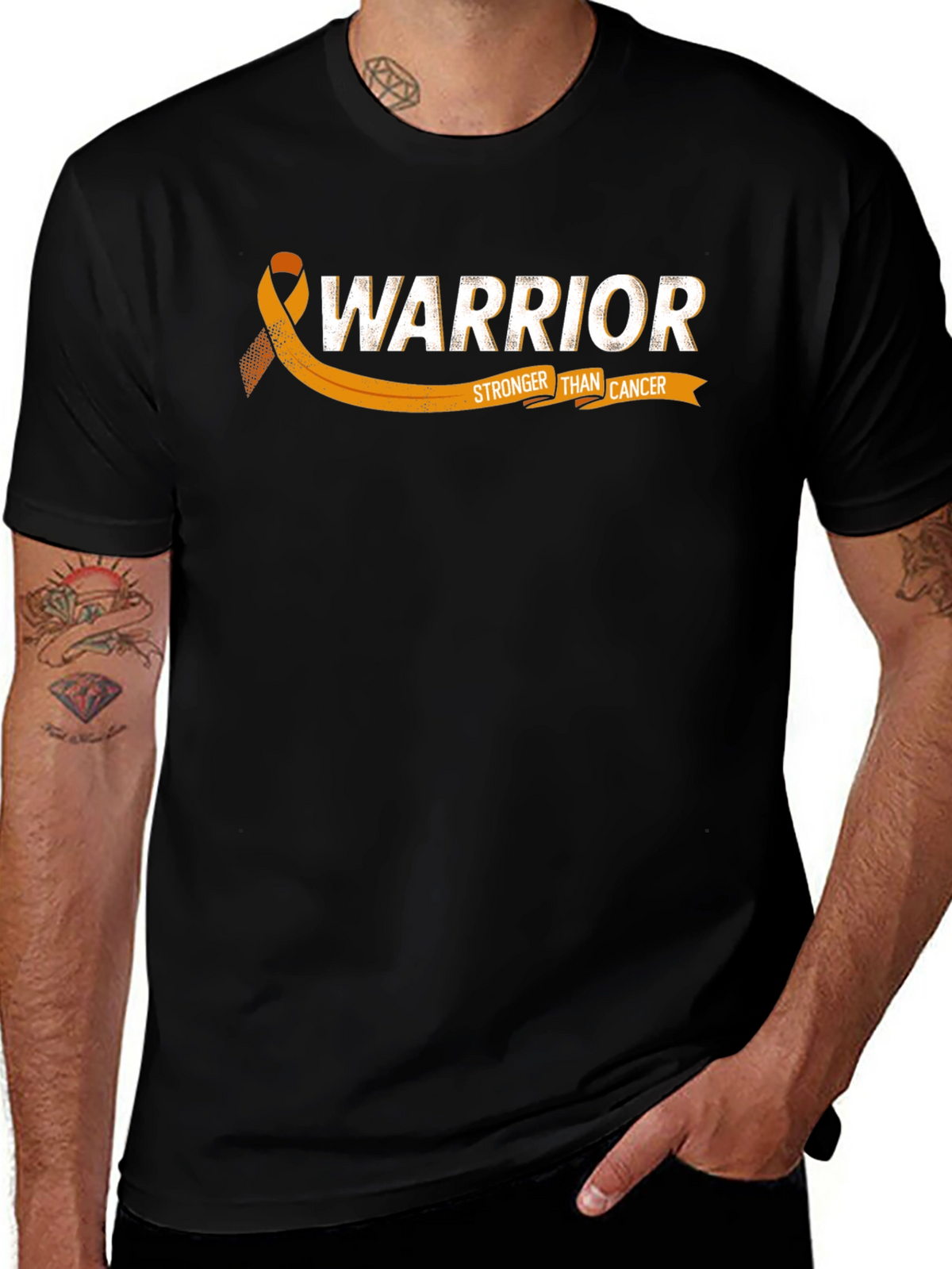 Warrior Stronger Than Cancer Awareness Ribbon T-Shirt