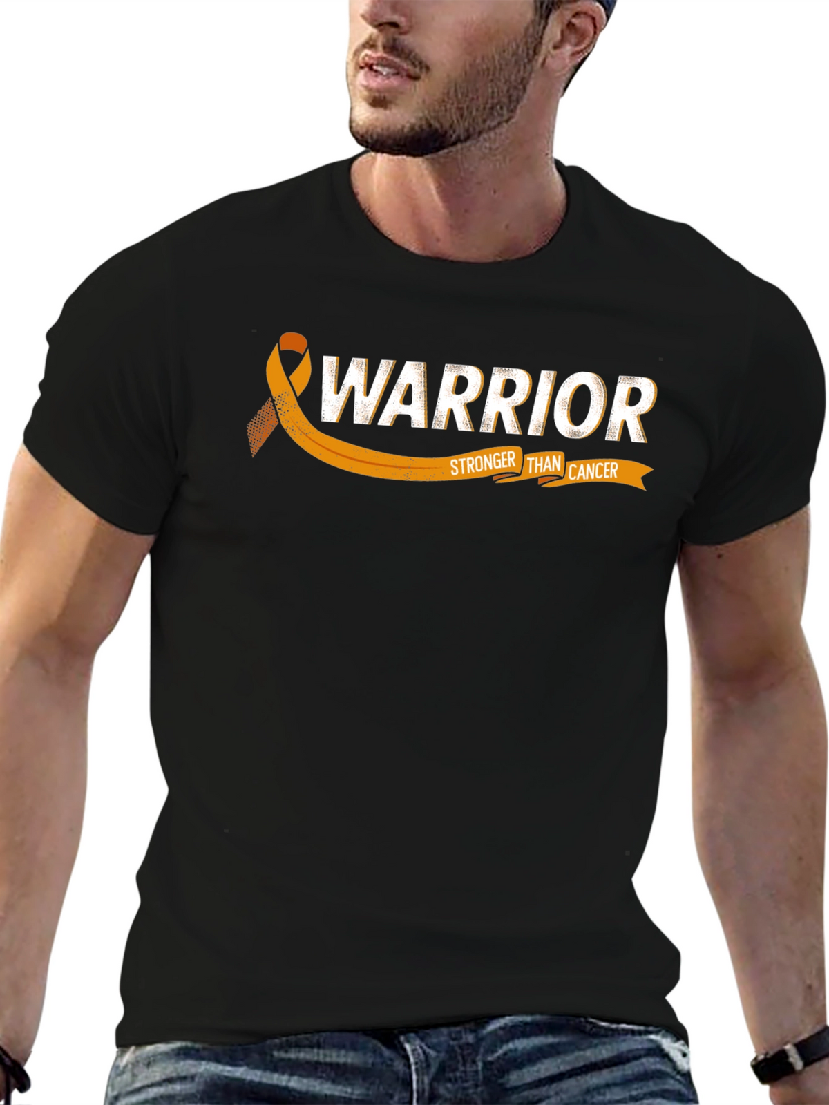 Warrior Stronger Than Cancer Awareness Ribbon T-Shirt