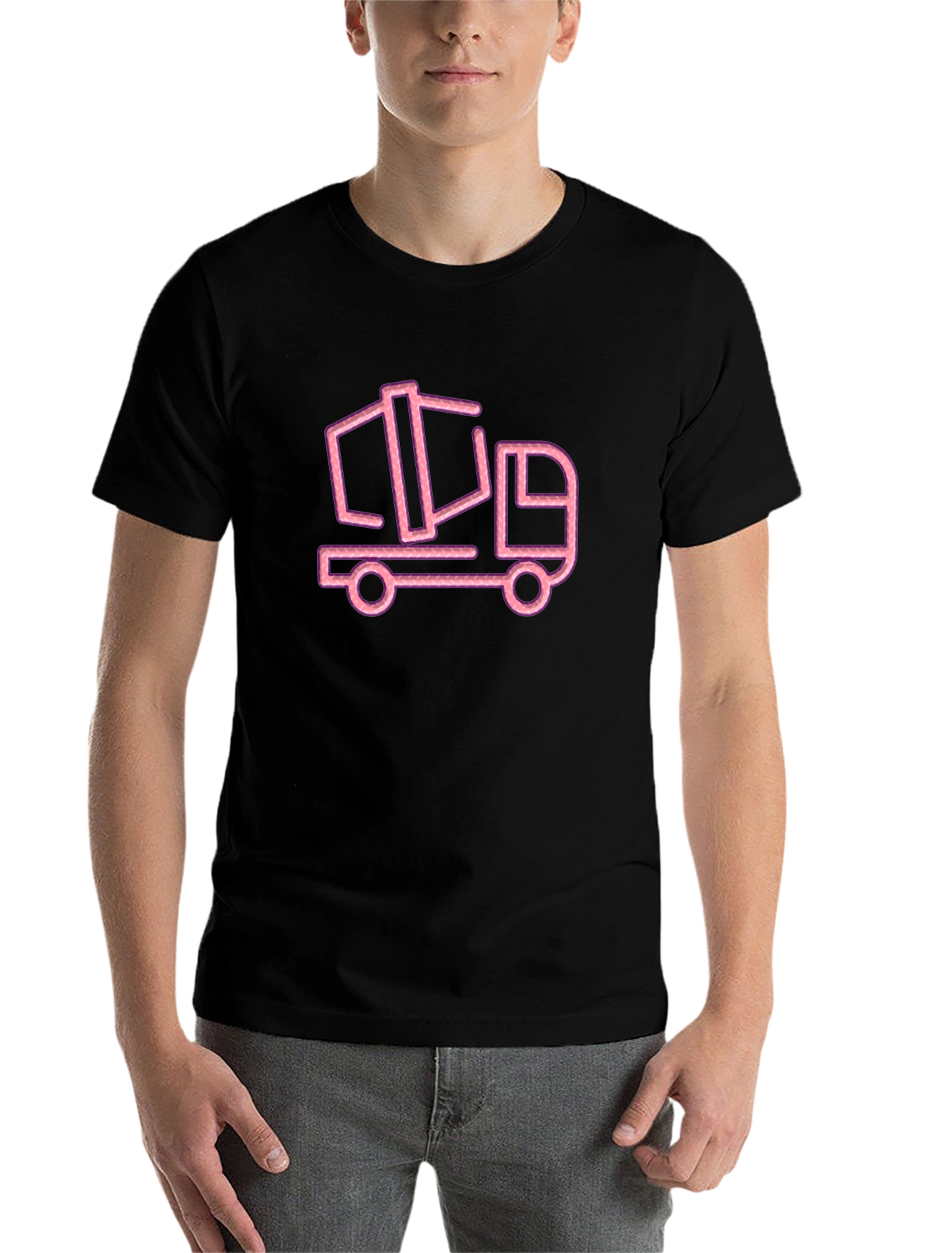 Neon Truck Graphic Black T-Shirt