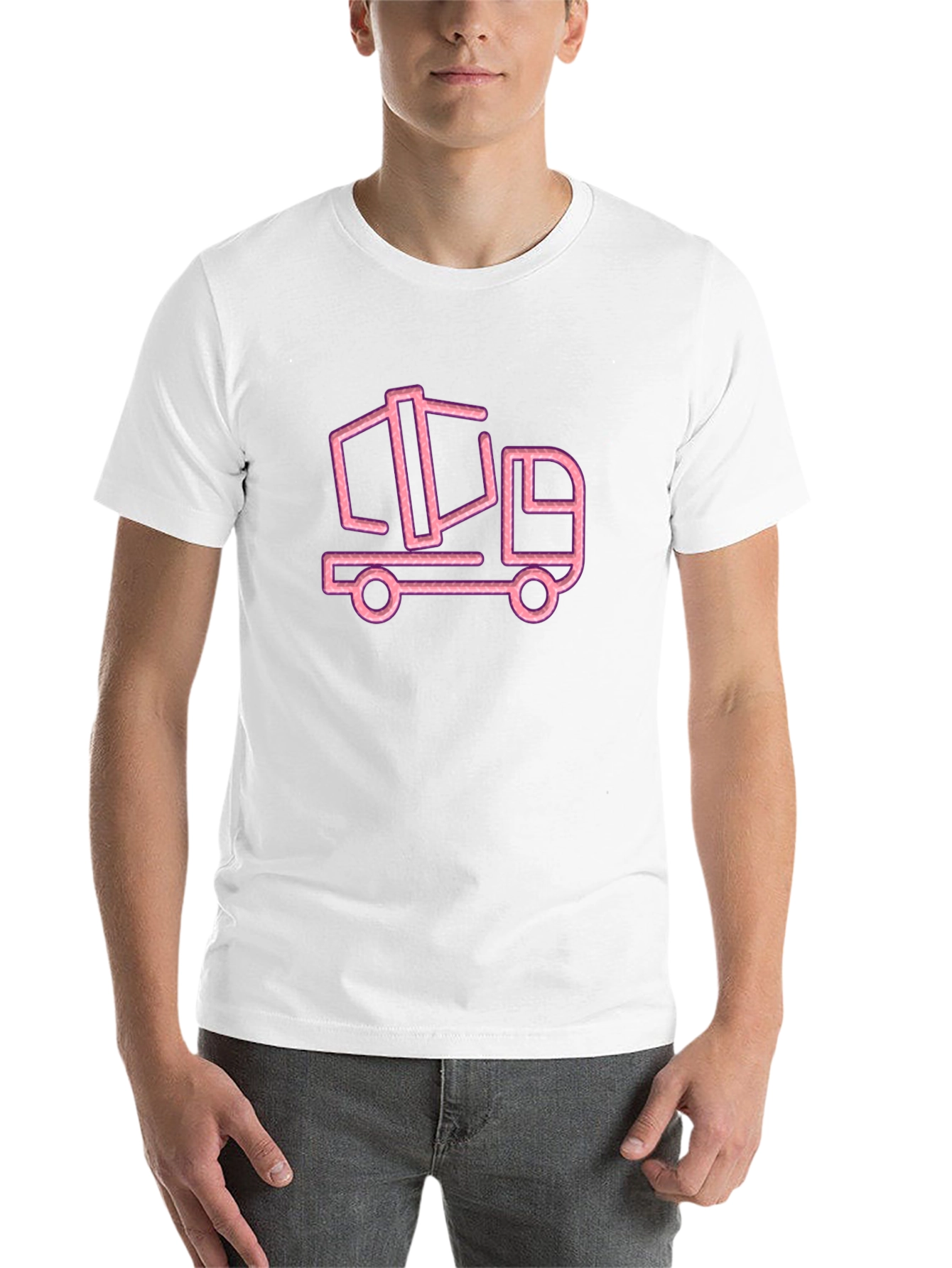 Neon Truck Graphic Black T-Shirt