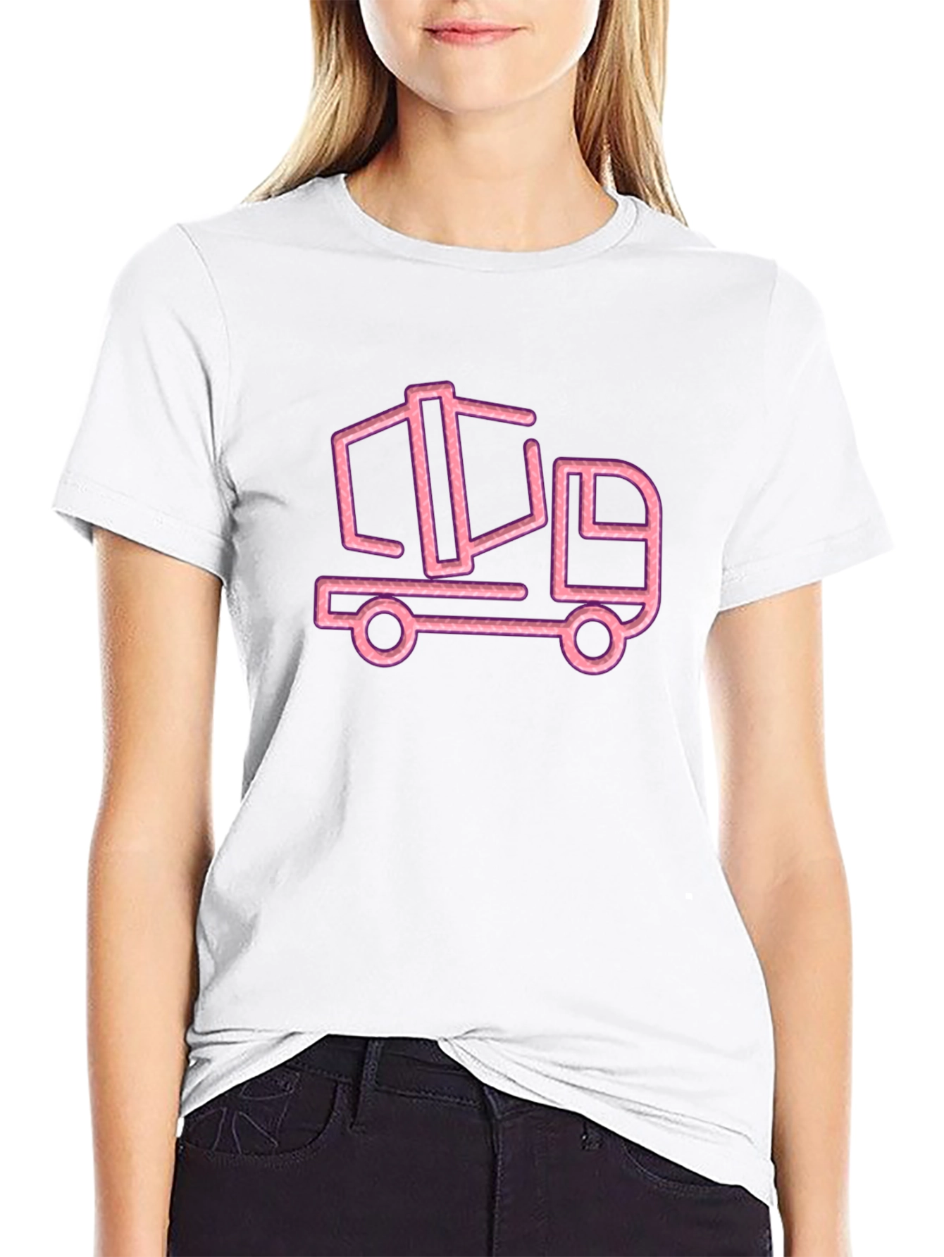 Neon Truck Graphic Black T-Shirt