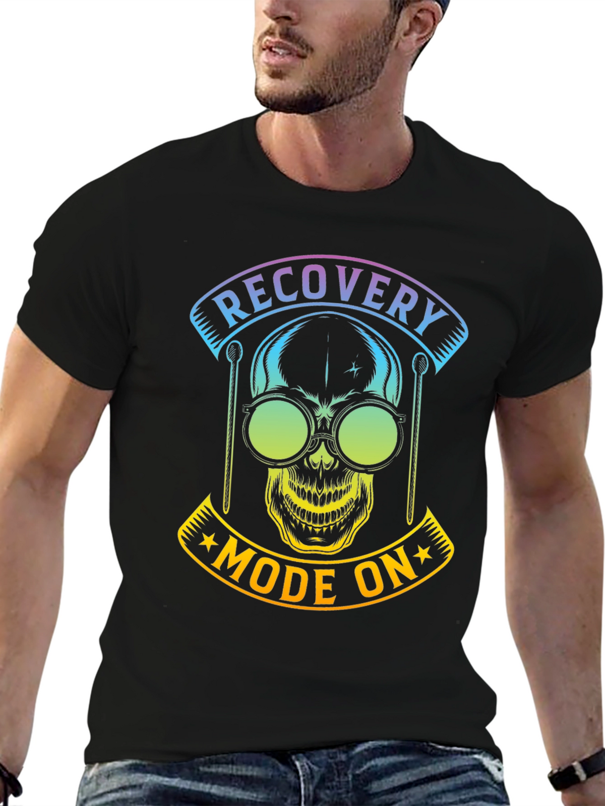 Recovery Mode On Skull T-Shirt