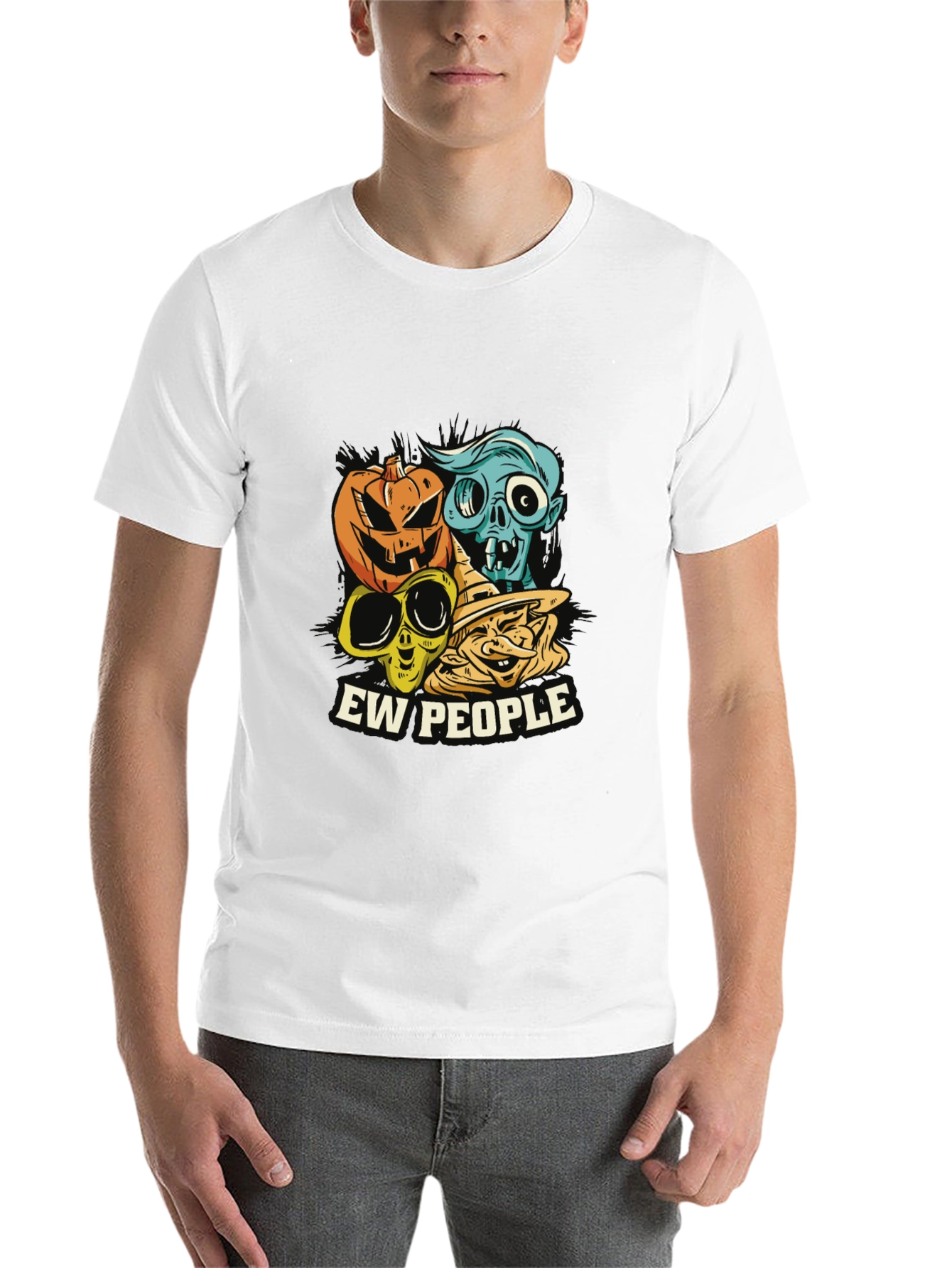 Ew People Halloween Graphic Tee - Spooky Season T-Shirt