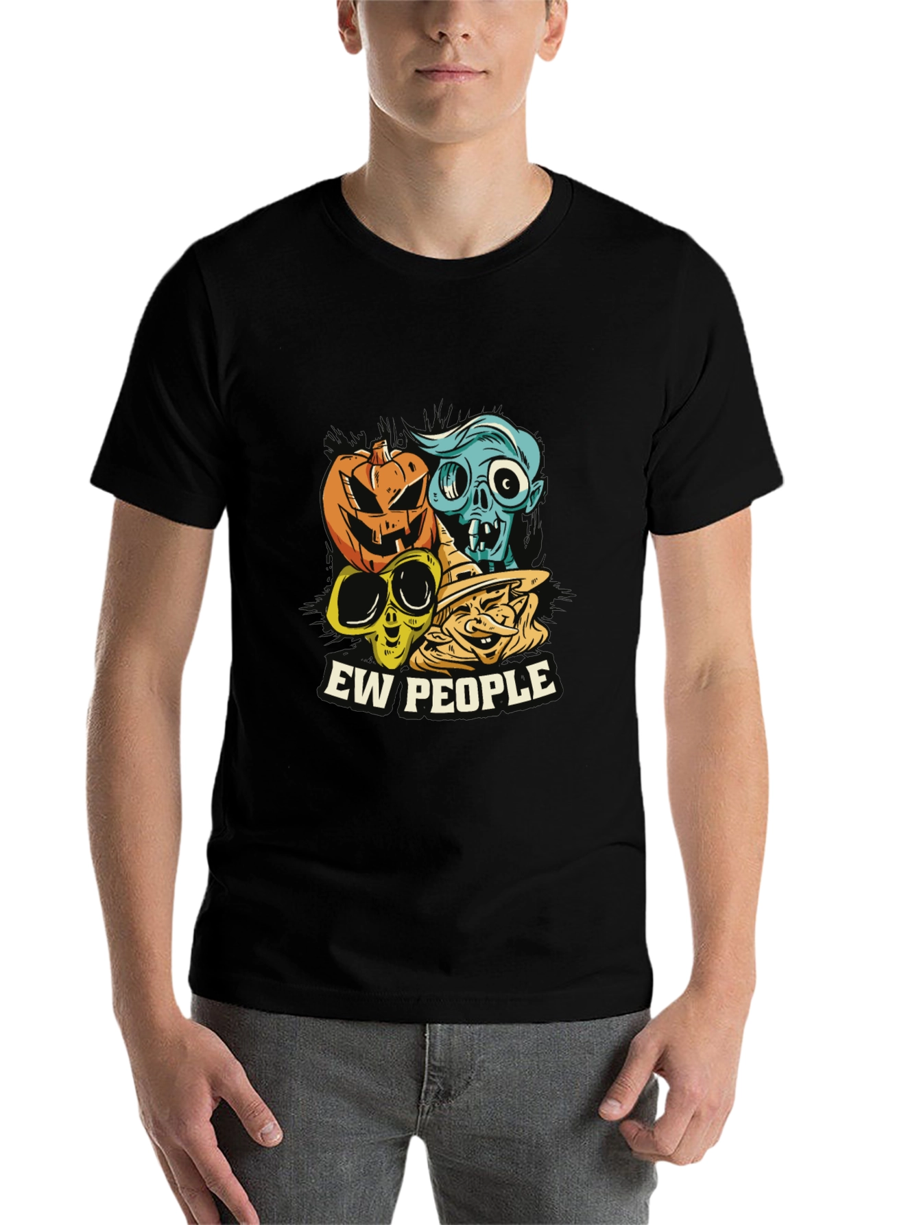 Ew People Halloween Graphic Tee - Spooky Season T-Shirt