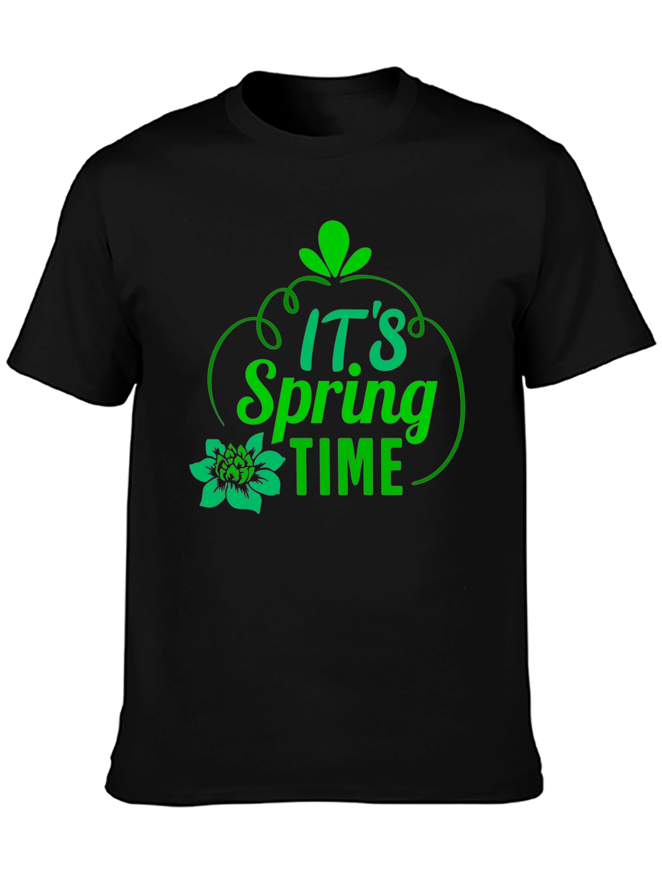 Its Spring Time Black Graphic Tee