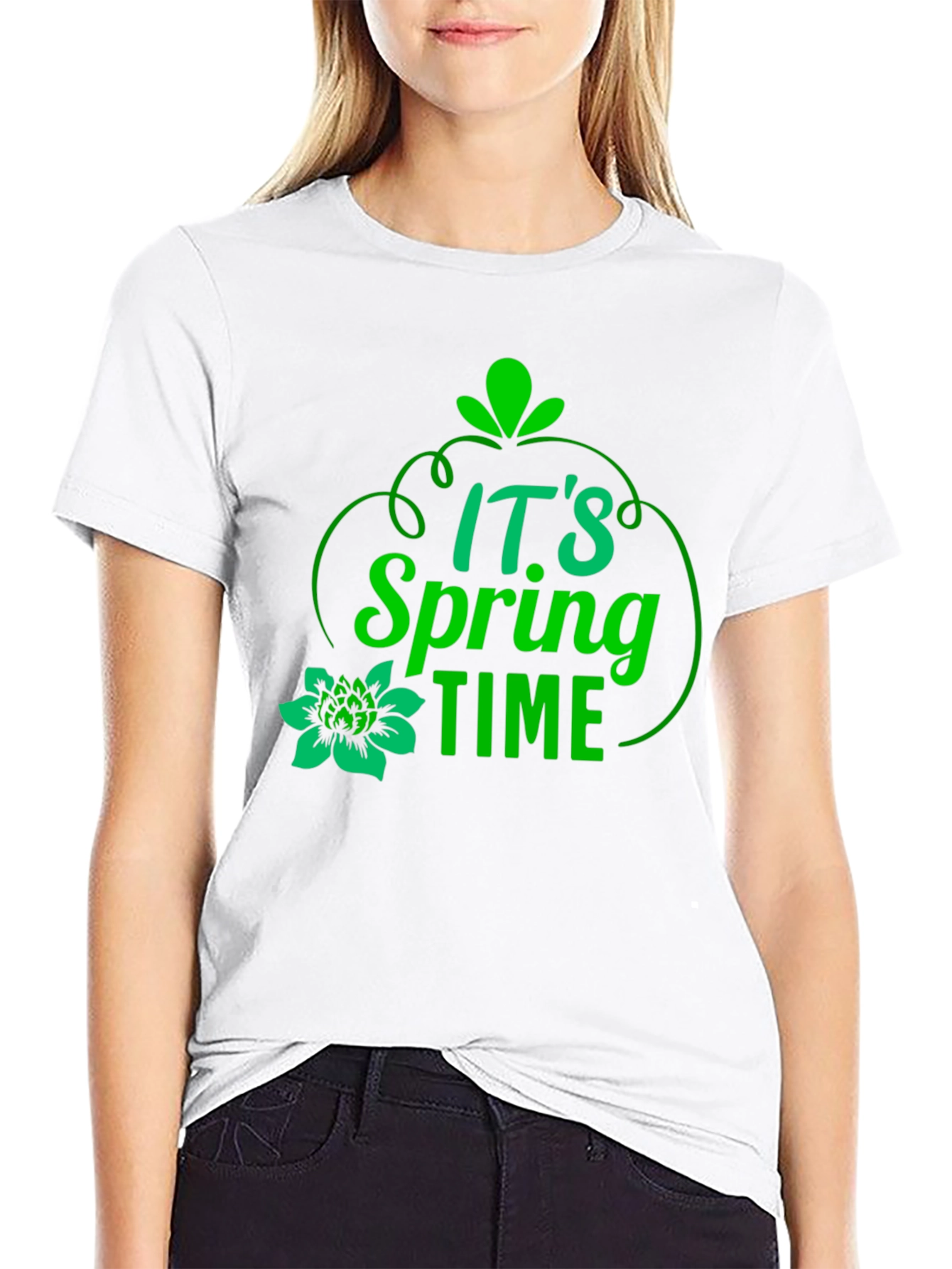 Its Spring Time Black Graphic Tee