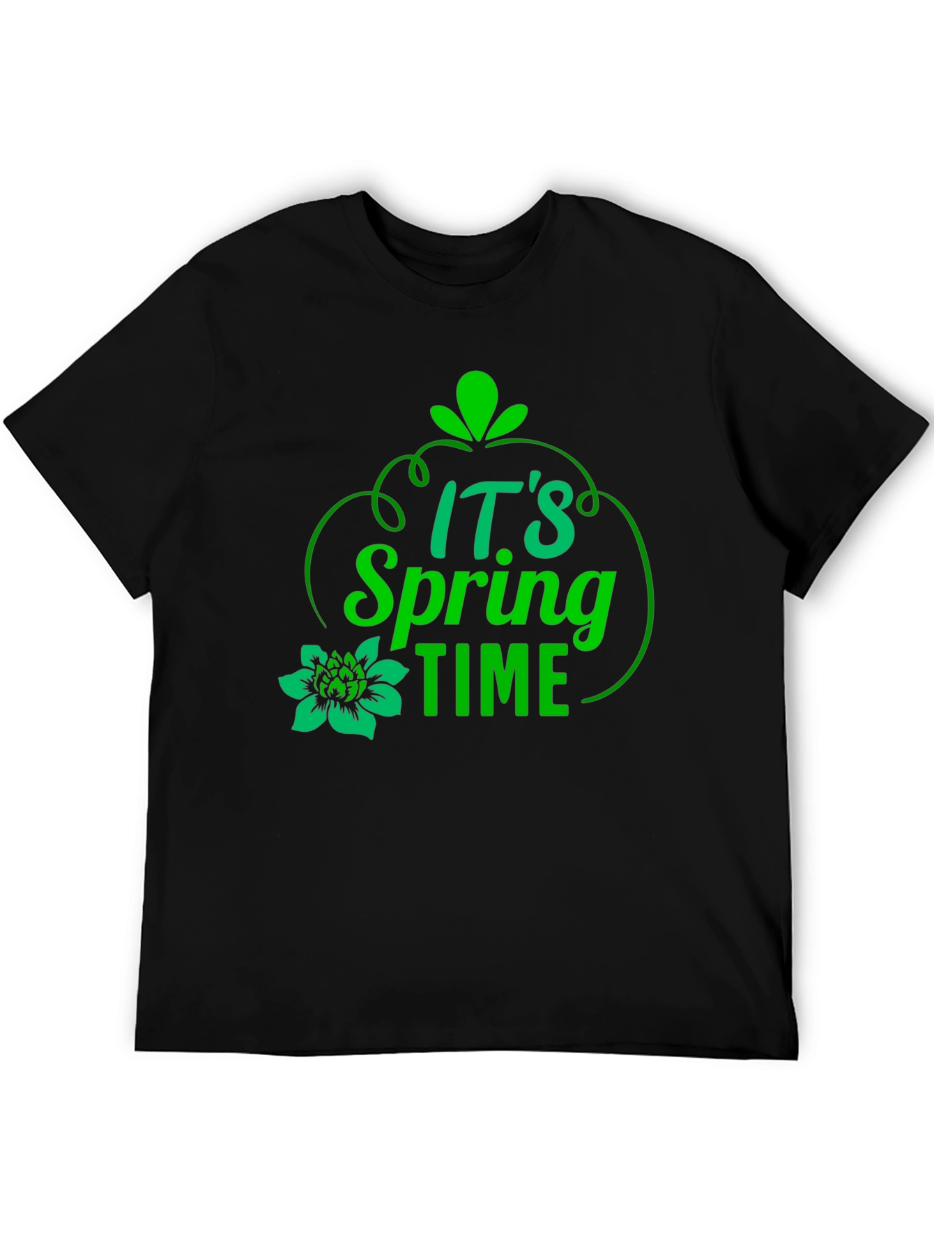 Its Spring Time Black Graphic Tee