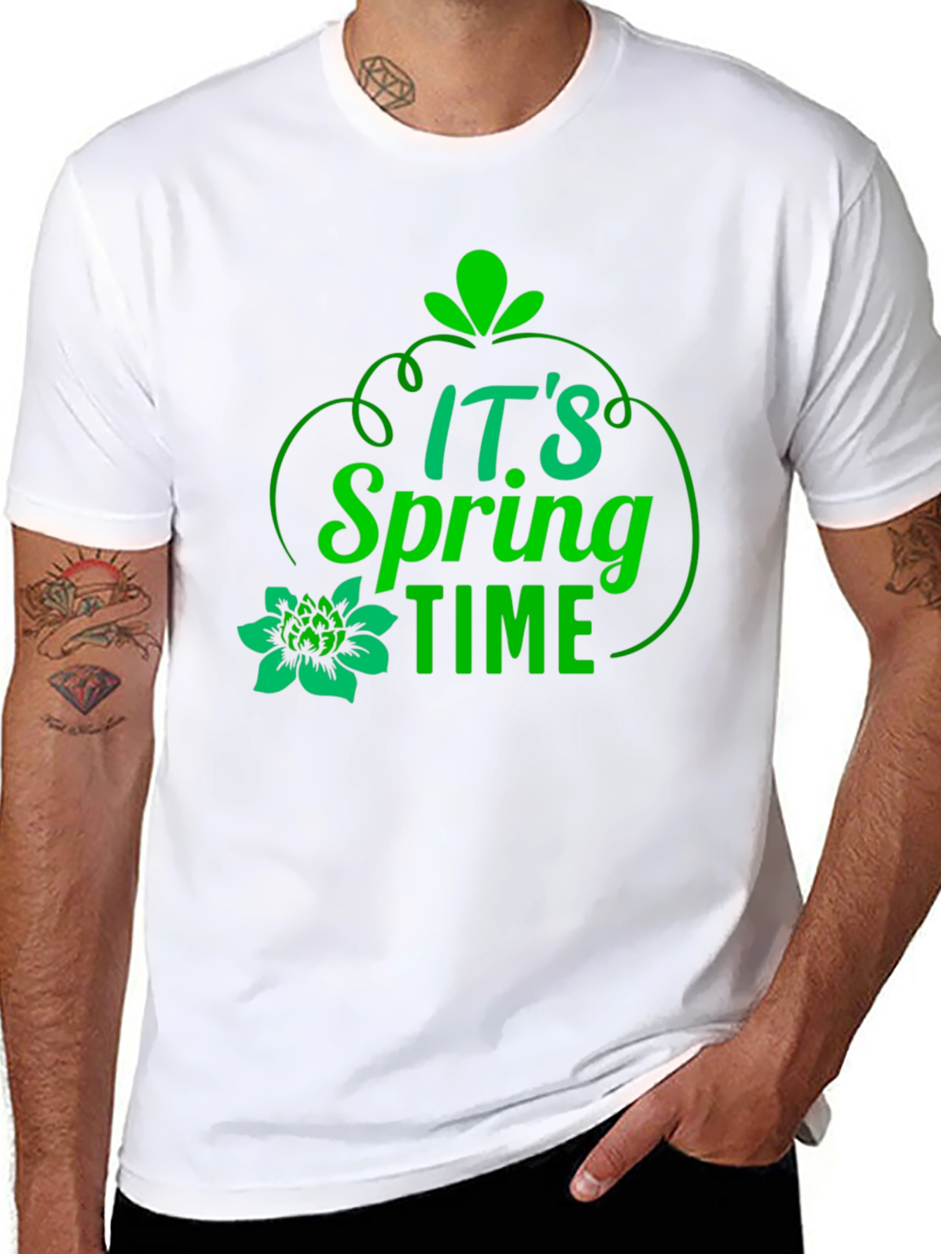 Its Spring Time Black Graphic Tee