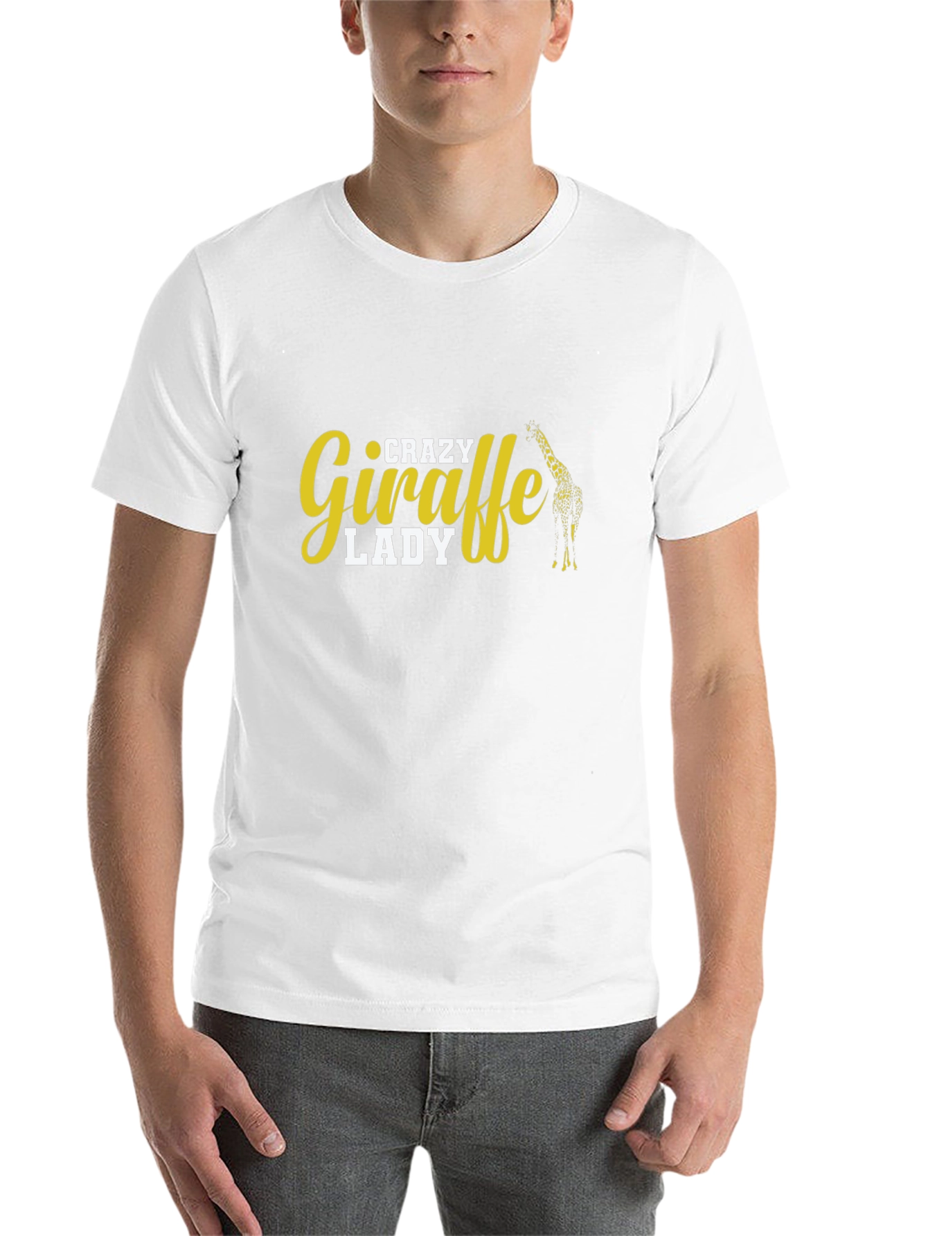 Crazy Giraffe Lady T-Shirt - Black