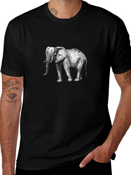 Elephant Graphic Tee - Black