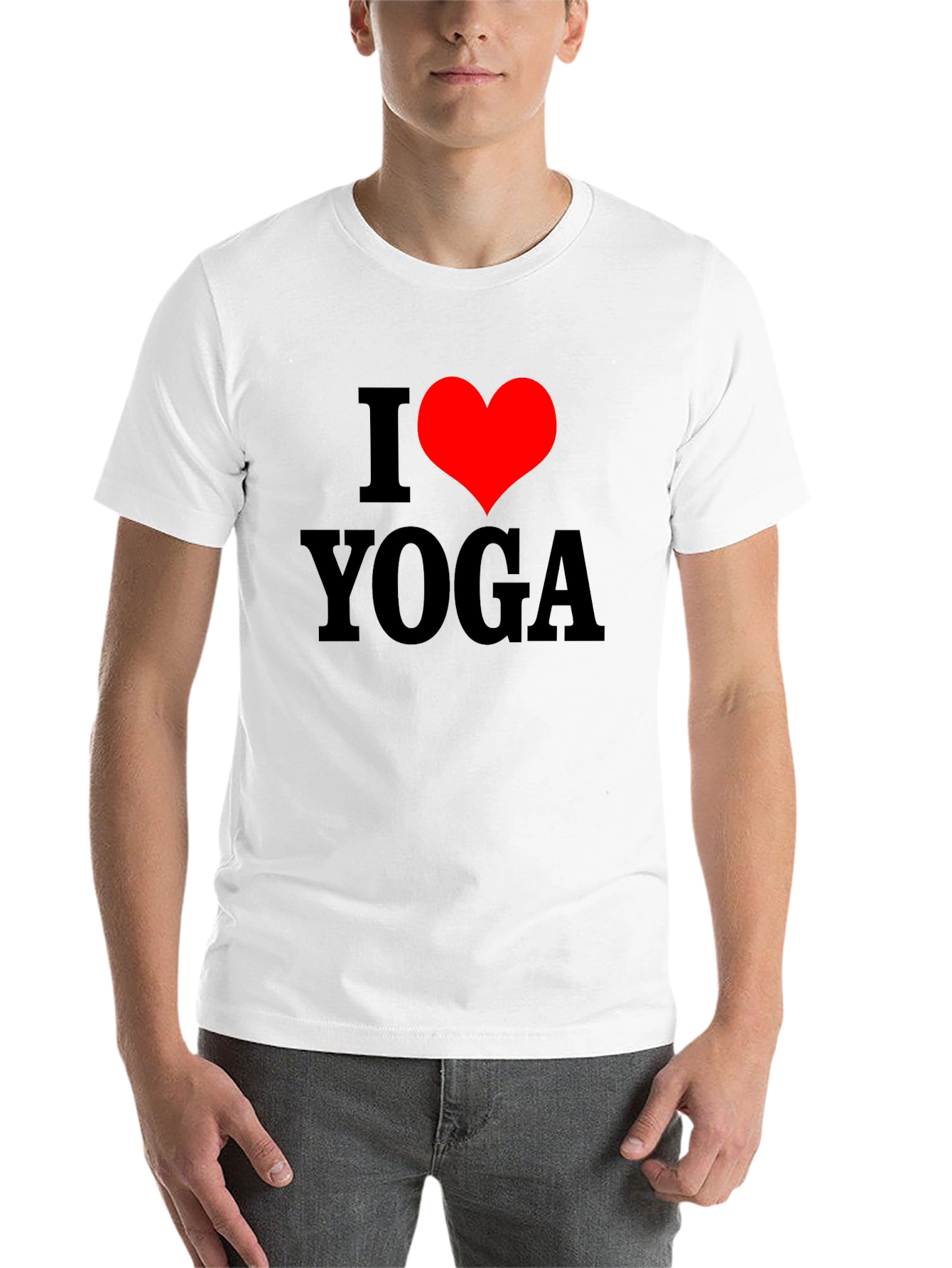 I Heart Yoga Graphic T-Shirt - Black