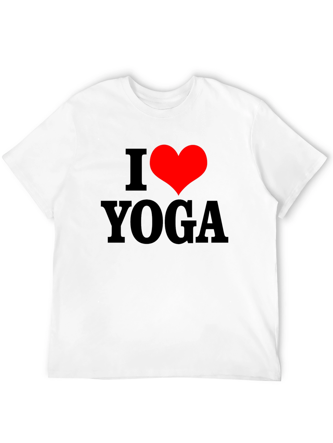I Heart Yoga Graphic T-Shirt - Black