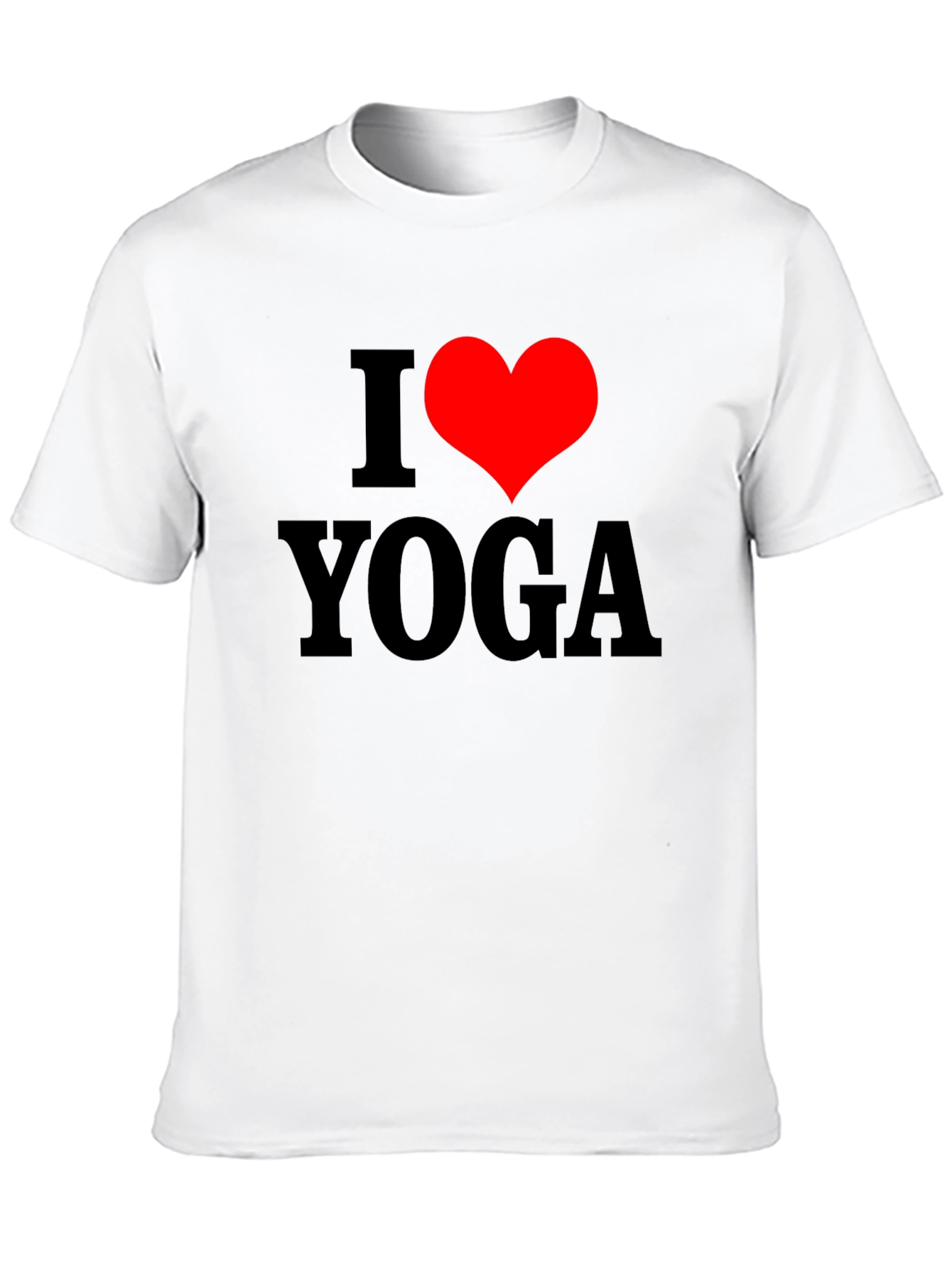 I Heart Yoga Graphic T-Shirt - Black