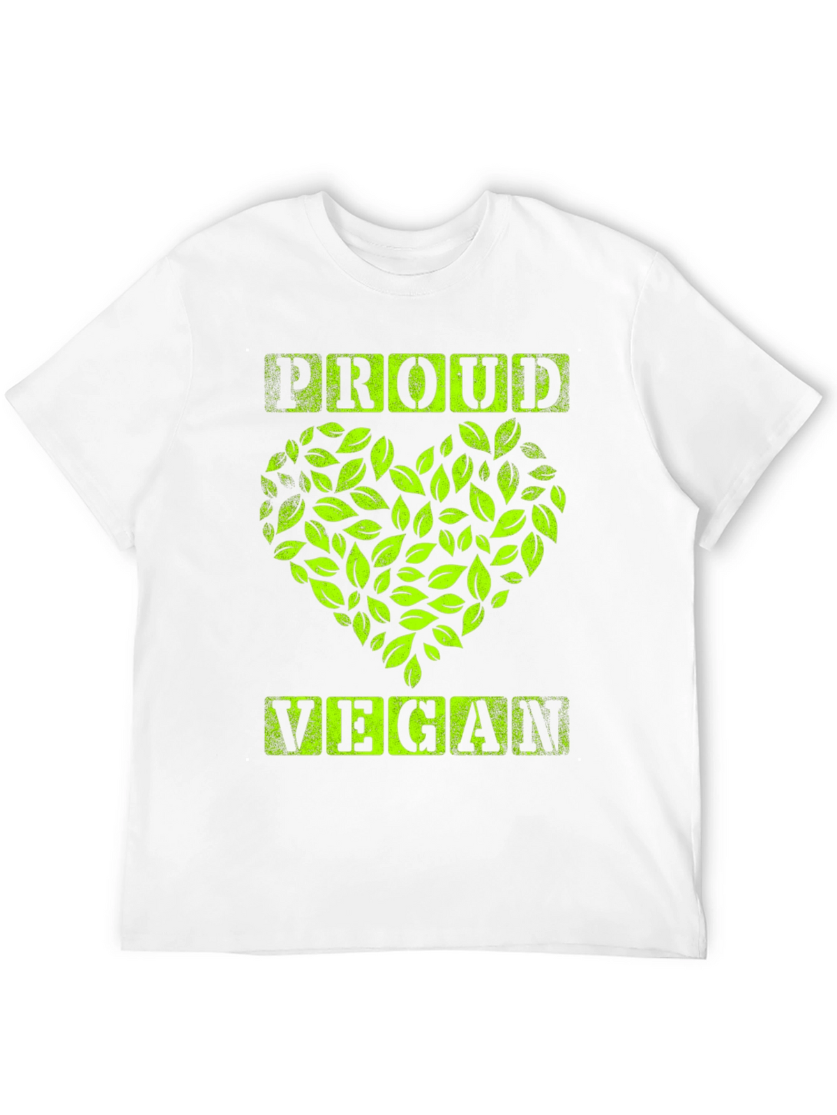 Proud Vegan Graphic Tee - Leaf Heart Design