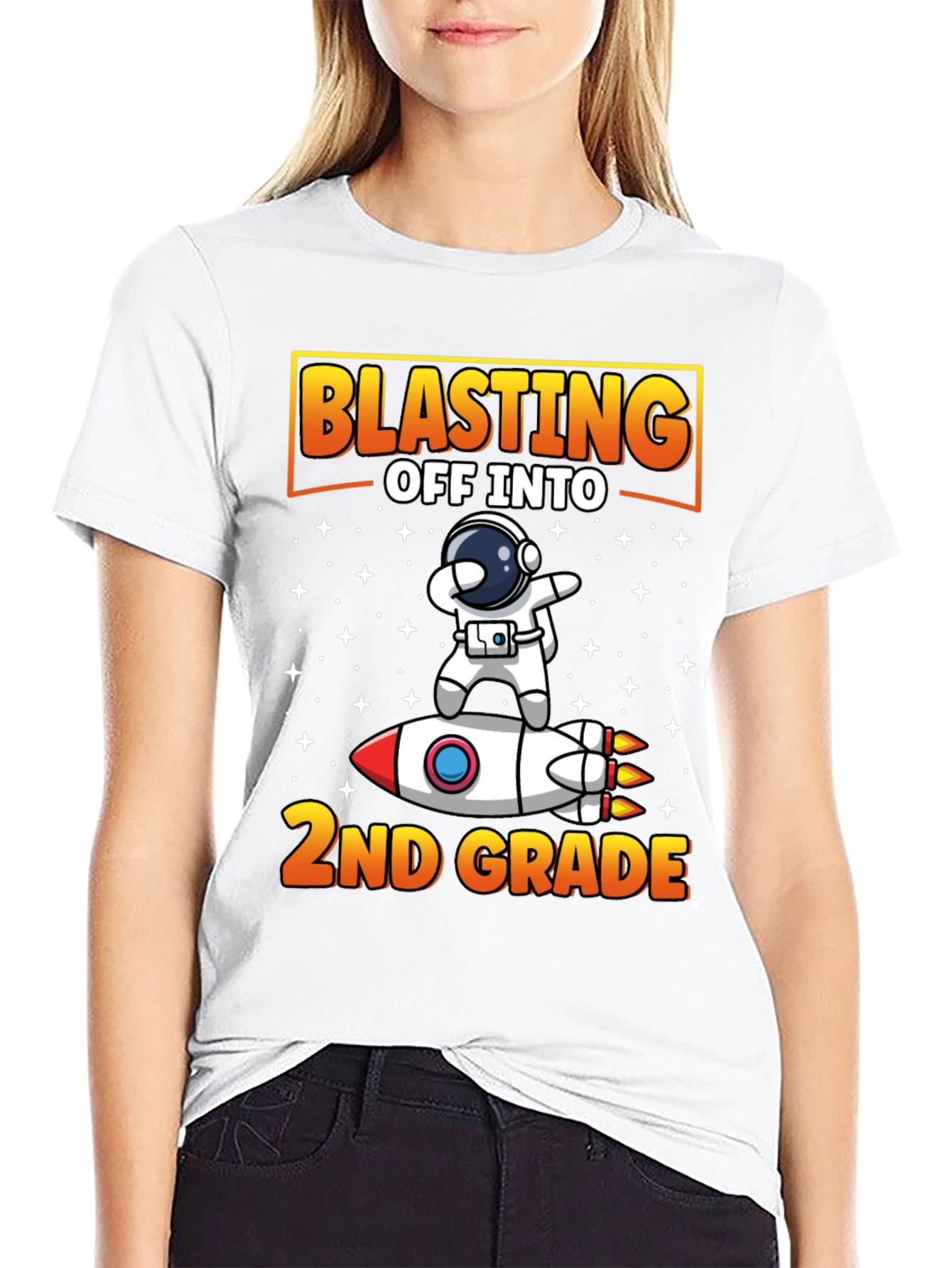 Blasting Off To 2nd Grade T-Shirt Astronaut Rocket