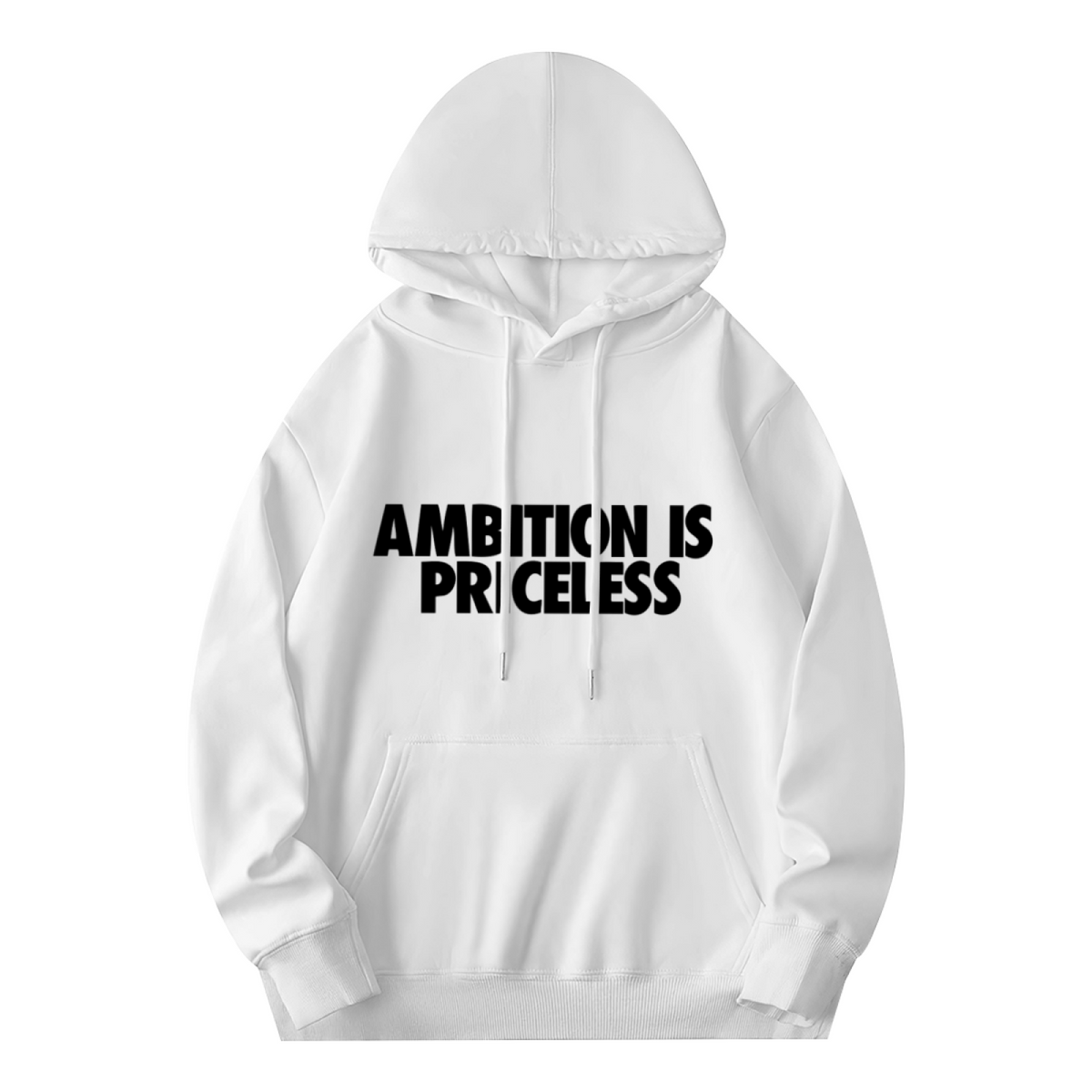 Ambition Is Priceless Motivational Hustle Graphic Hoodie - Entrepreneur Pullover