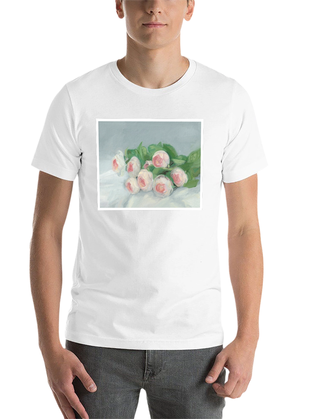 Floral Art T-Shirt - Elegant Bouquet Tee