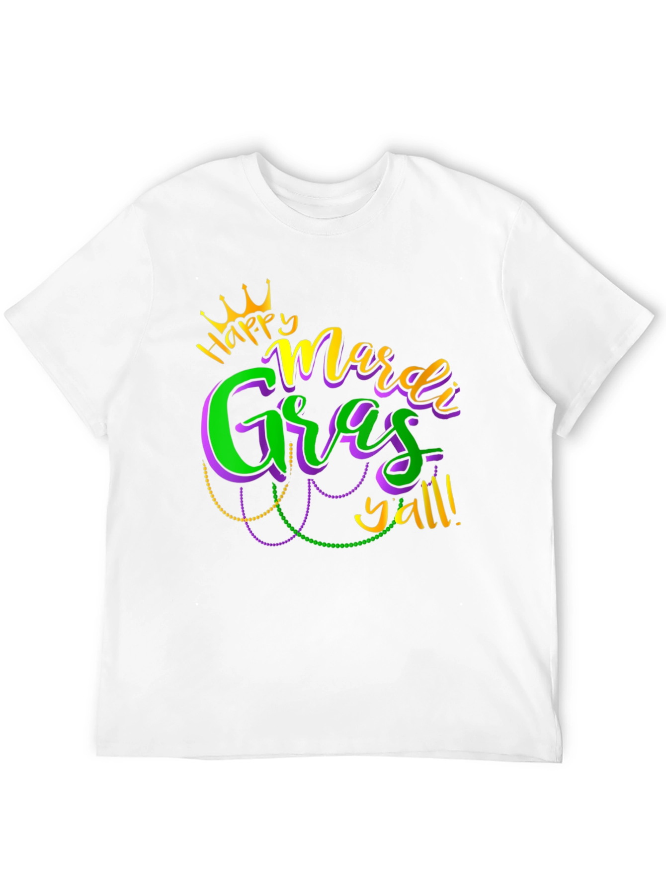 Mardi Gras Yall Graphic Tee - Black