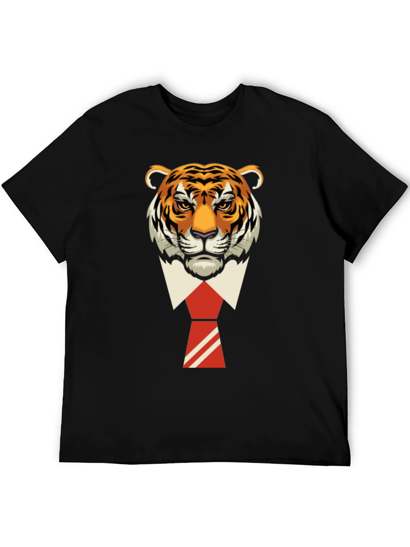 Tiger Head in Suit T-Shirt - Cool Graphic Tee
