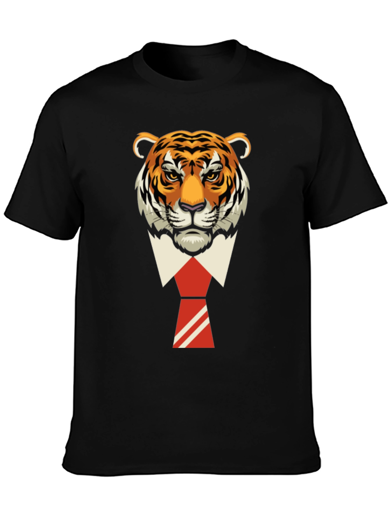 Tiger Head in Suit T-Shirt - Cool Graphic Tee