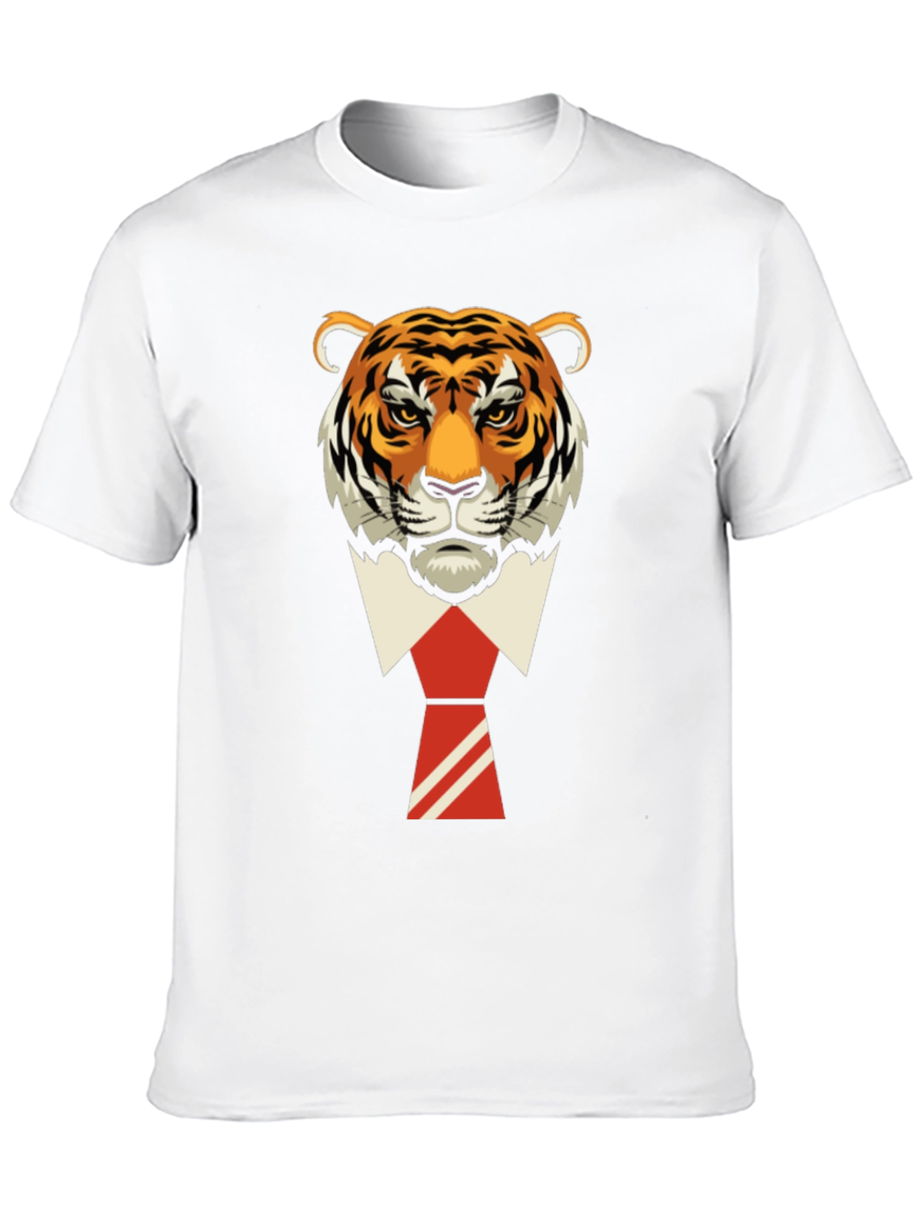 Tiger Head in Suit T-Shirt - Cool Graphic Tee
