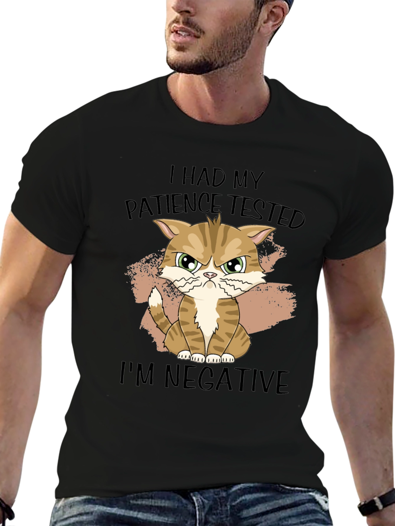 Patience Tested Cat Graphic T-Shirt