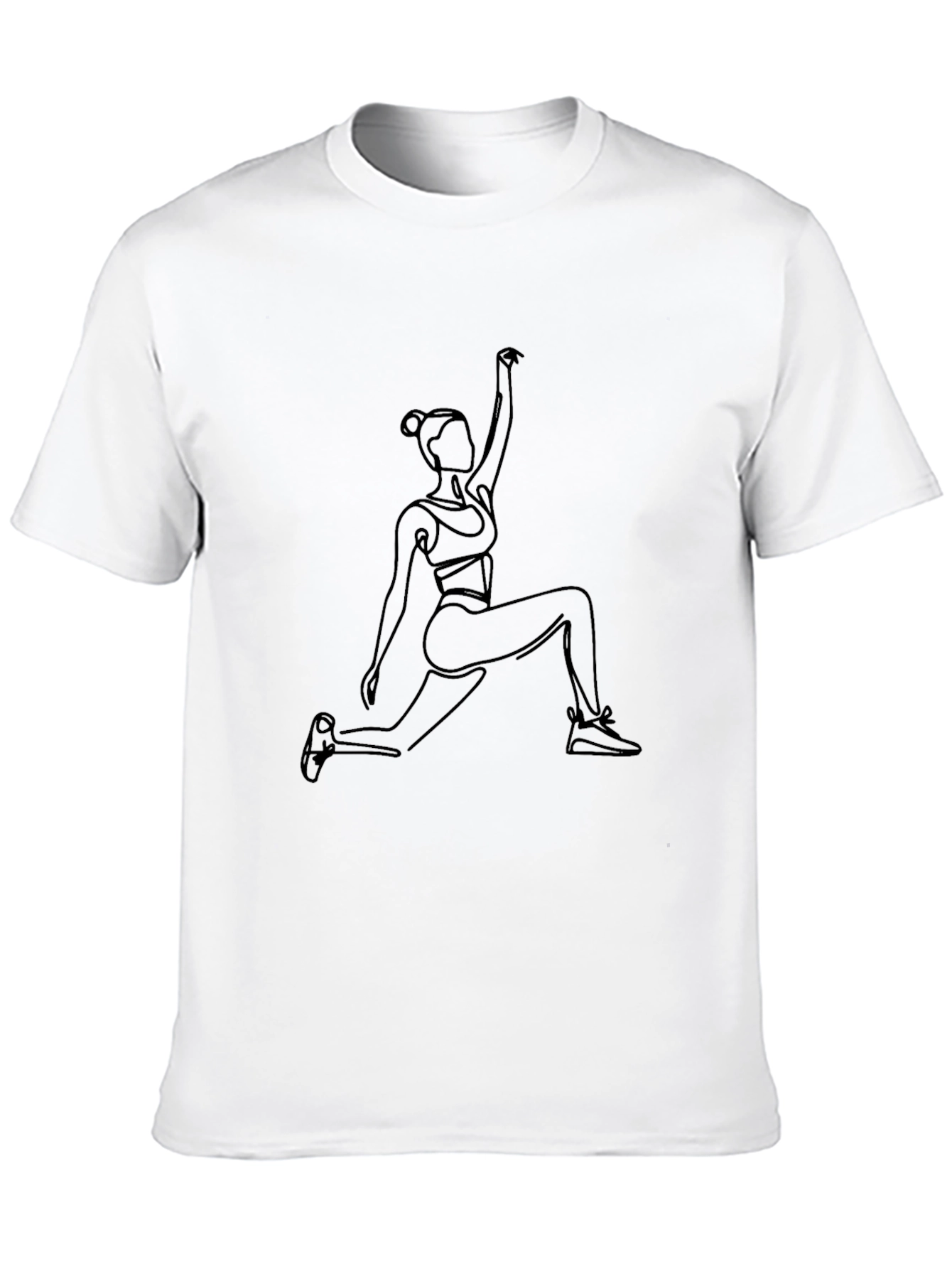 Yoga Line Art Black T-Shirt