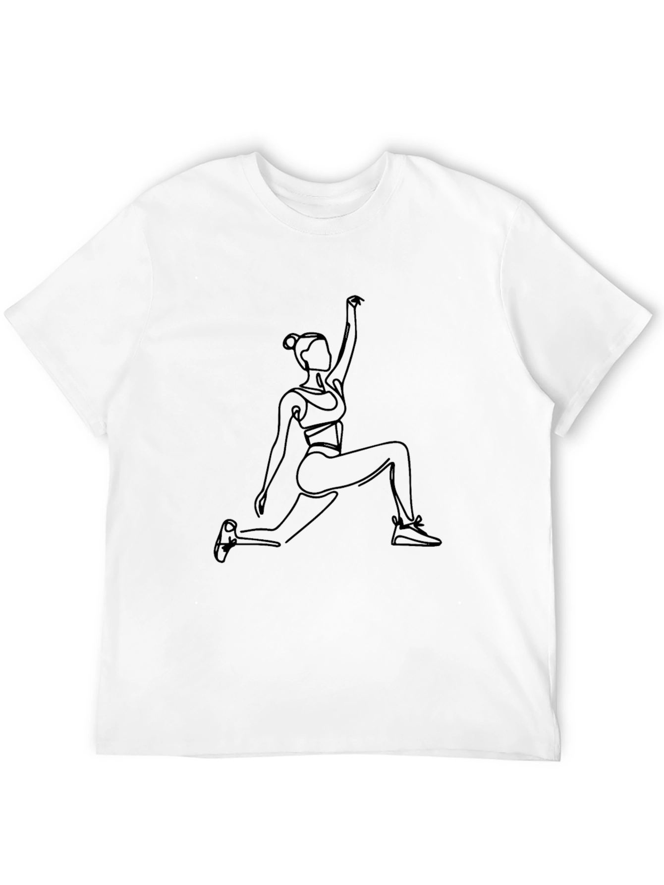 Yoga Line Art Black T-Shirt