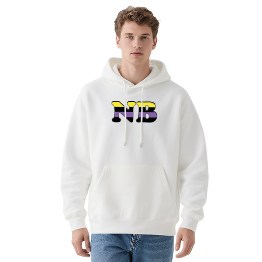 NB Letters Streetwear Urban Bold Graphic Hoodie - Street Style Pullover Sweatshirt
