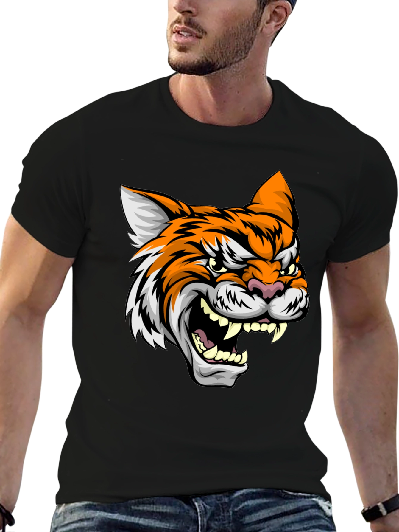 Roaring Tiger Graphic Tee - Black