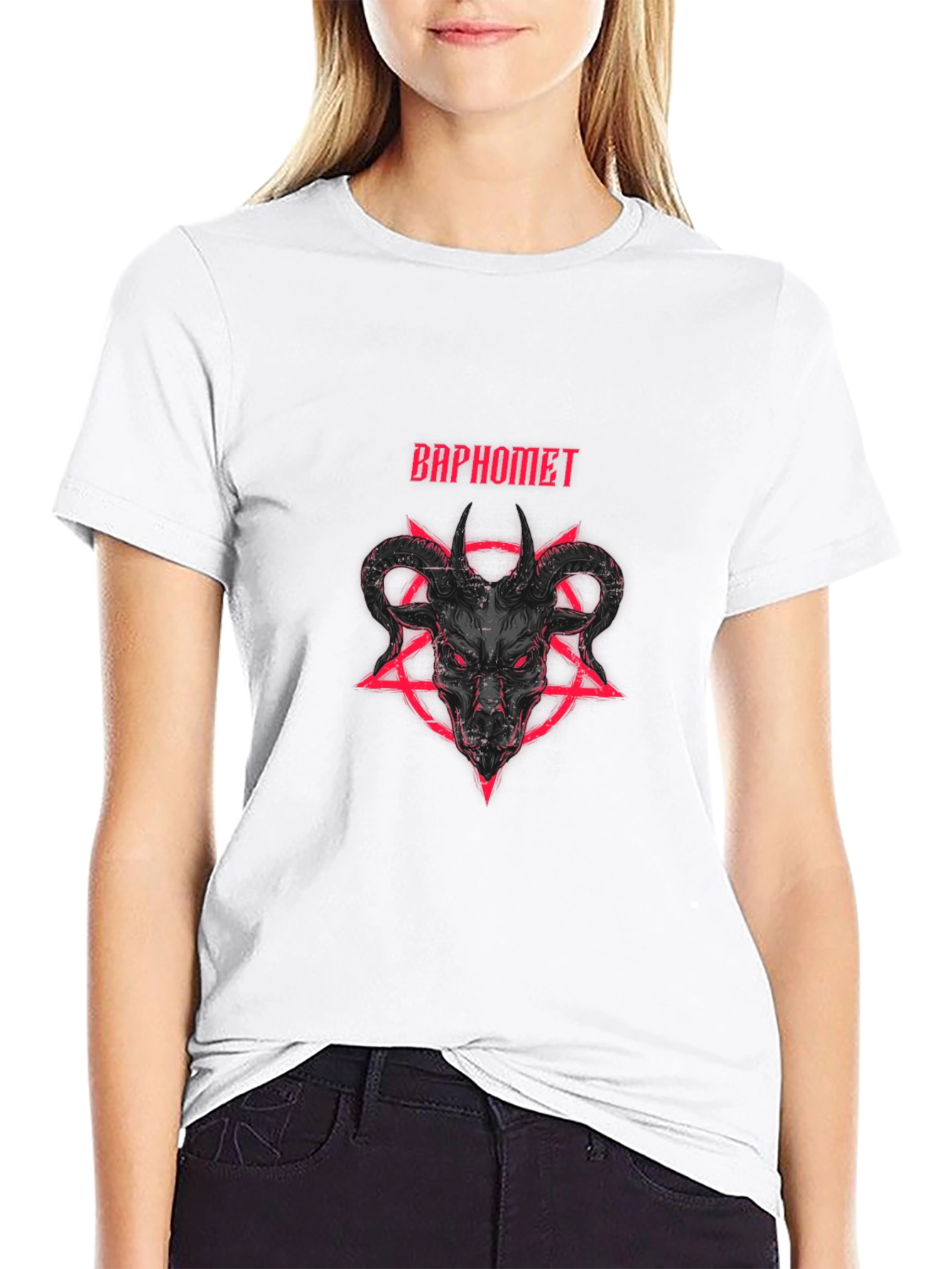 Baphomet Goat Tee - Satanic Graphic T-Shirt - Black
