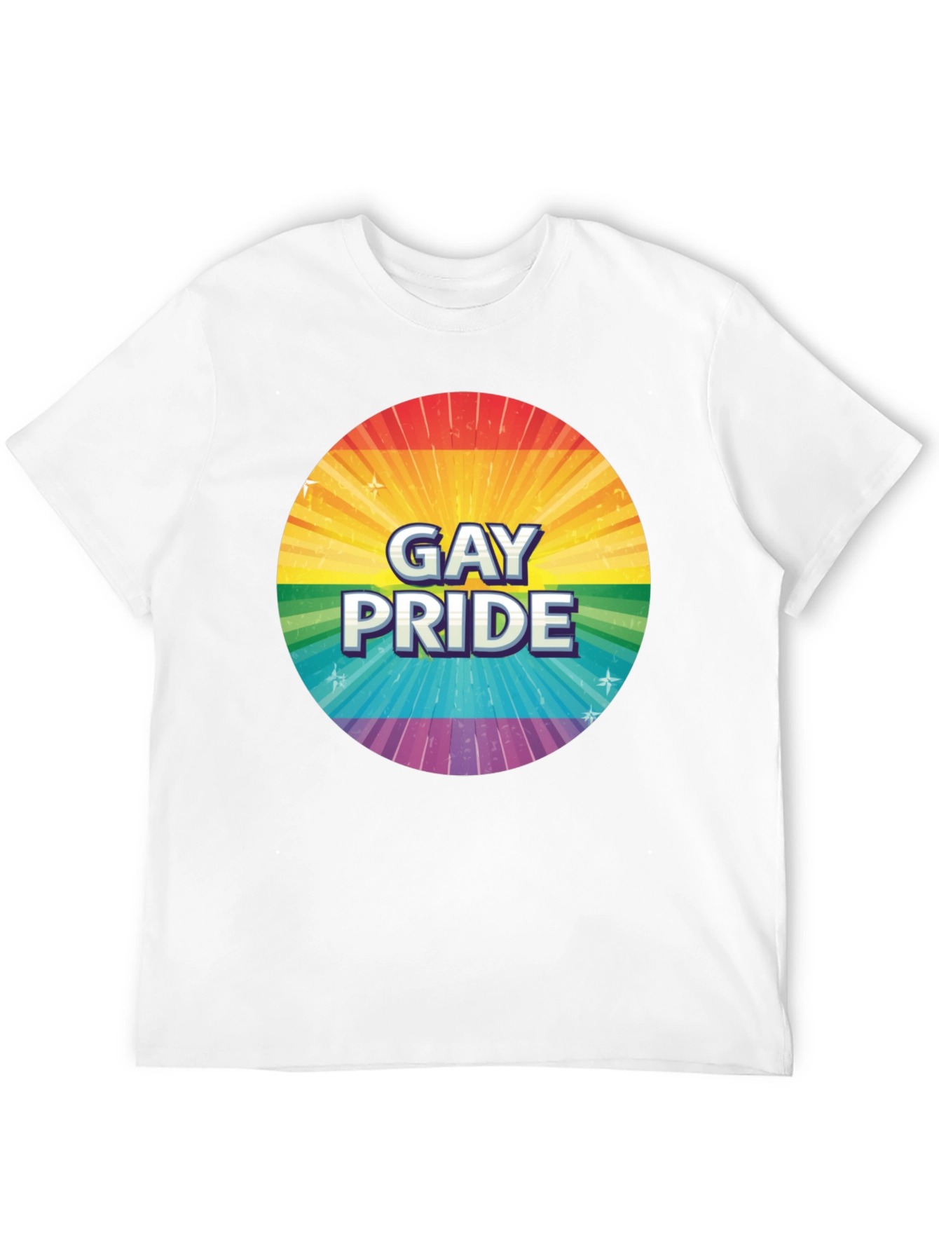 Gay Pride Rainbow Graphic Tee - Black
