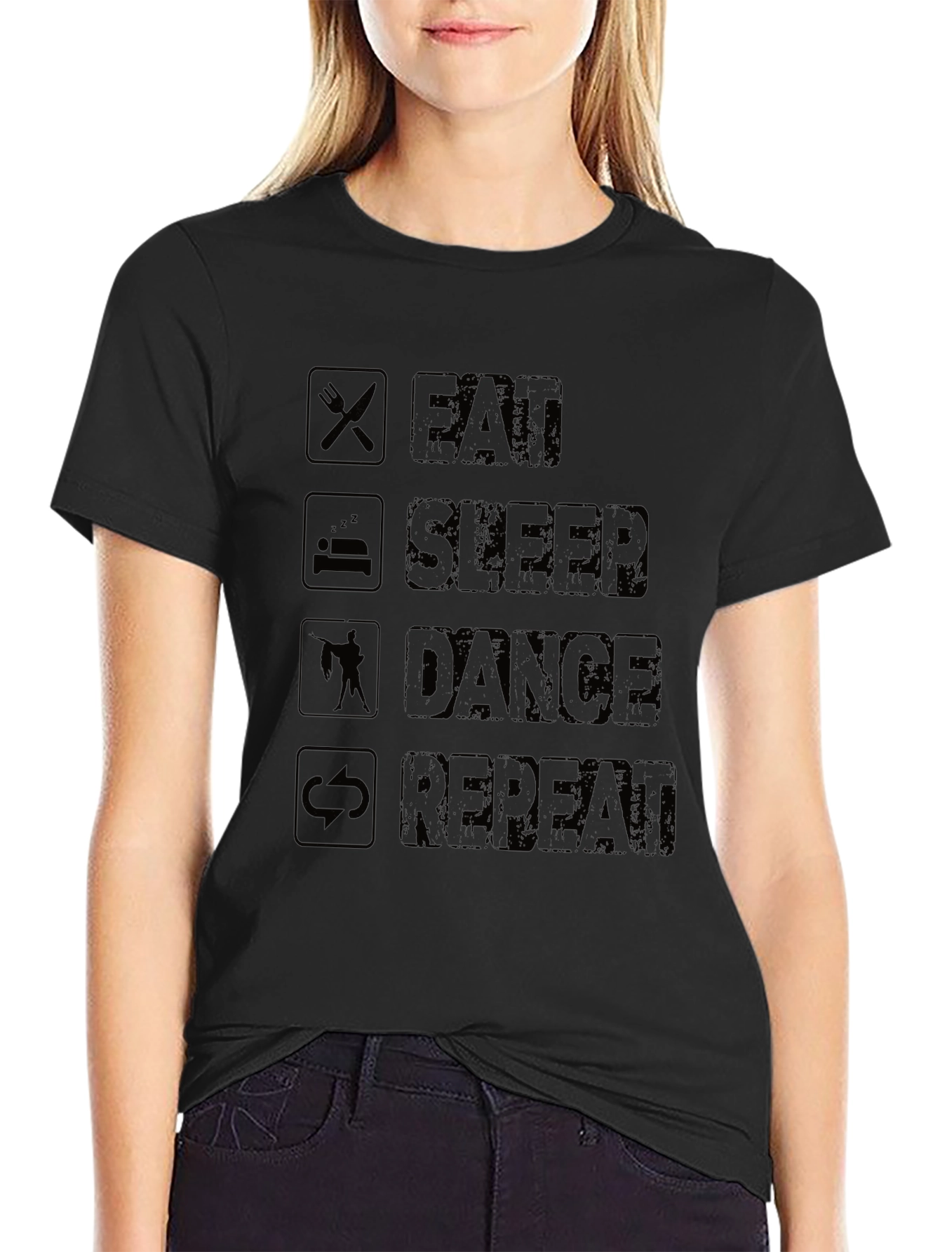 Eat Sleep Dance Repeat Graphic Tee