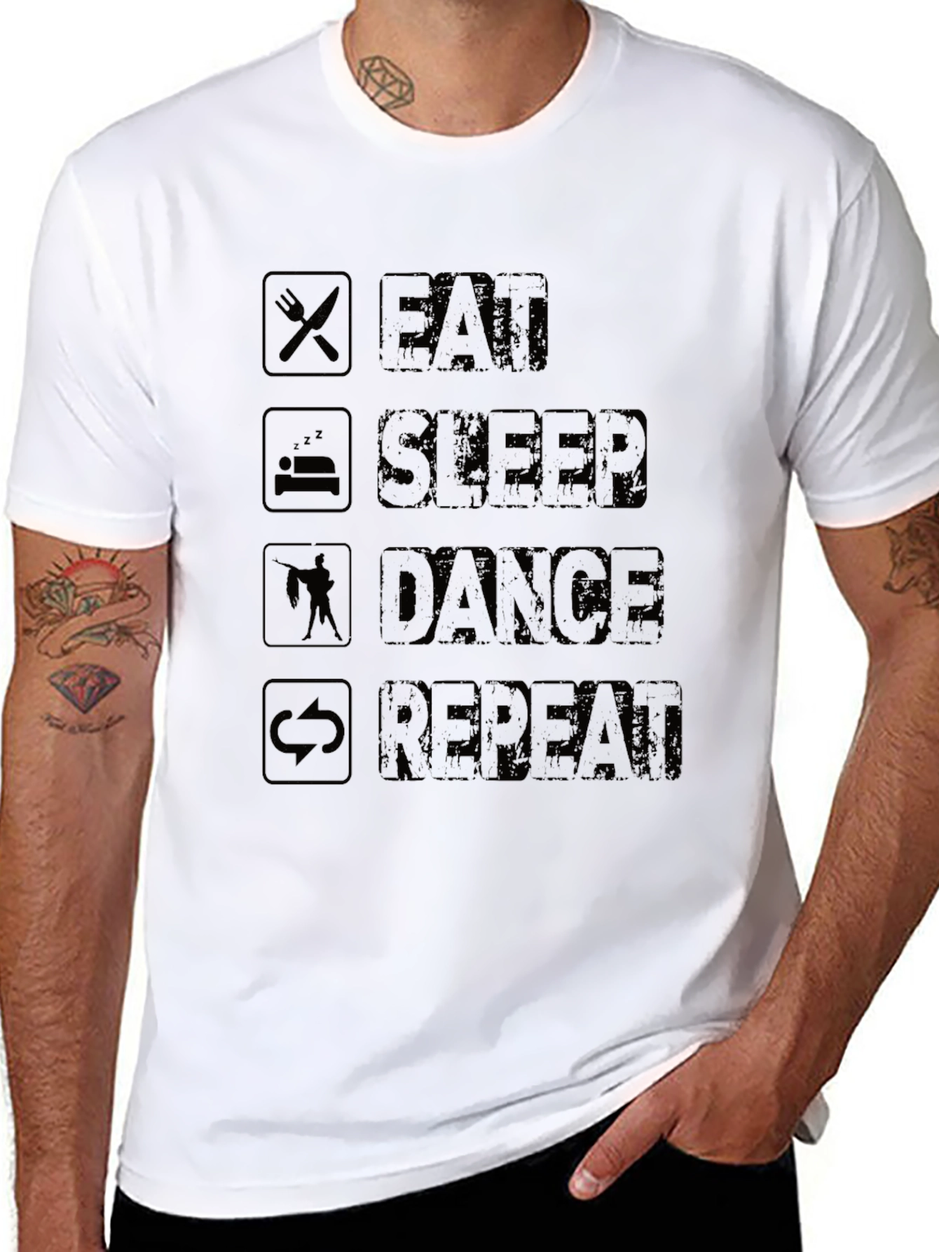 Eat Sleep Dance Repeat Graphic Tee