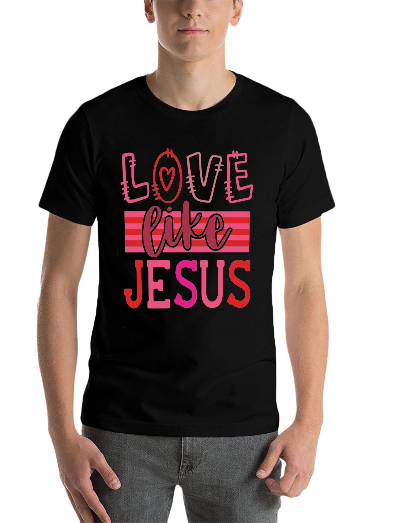 Love Like Jesus Graphic Tee - Black