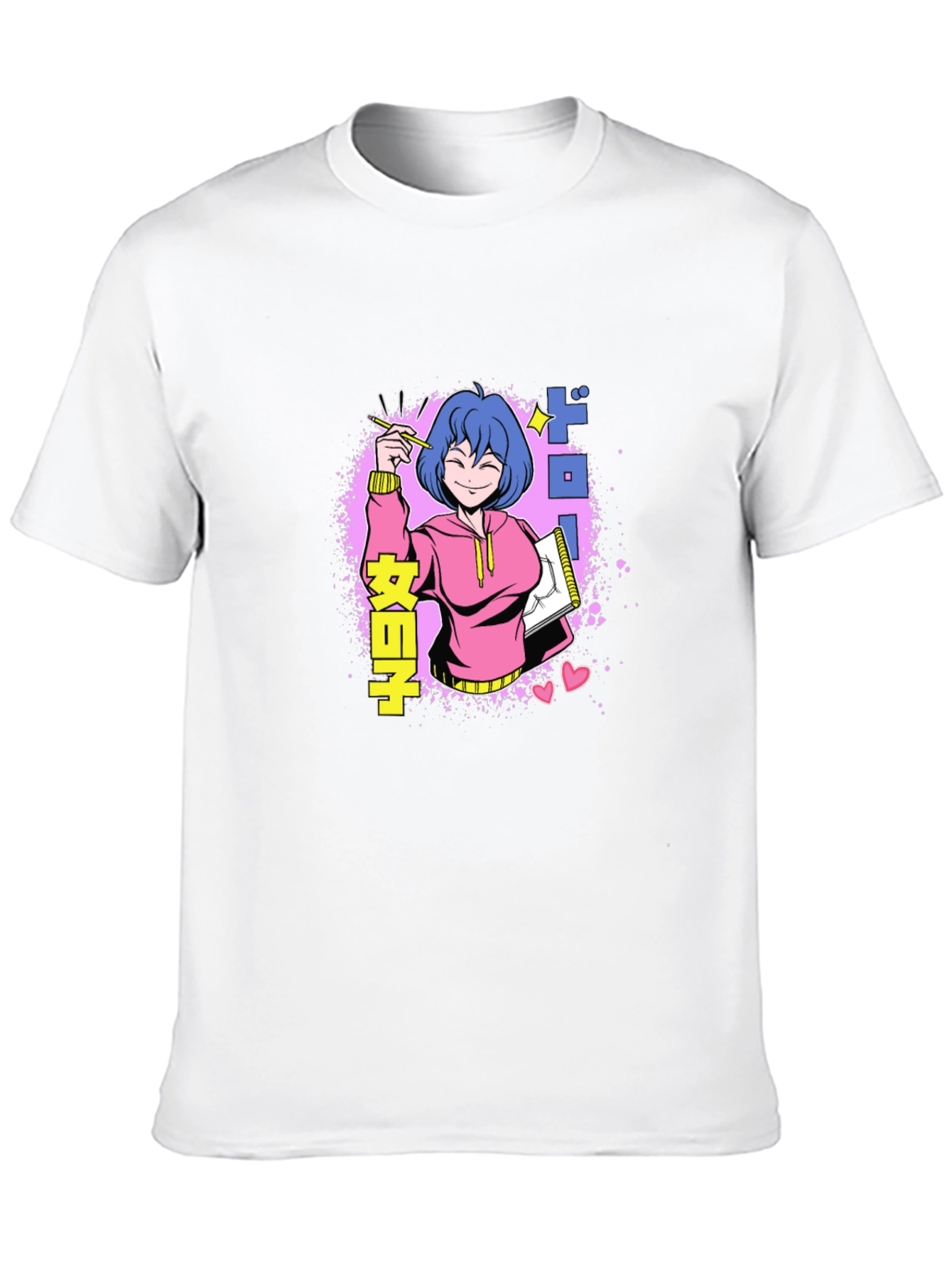 Anime Girl Drawing T-Shirt - Unique Graphic Tee