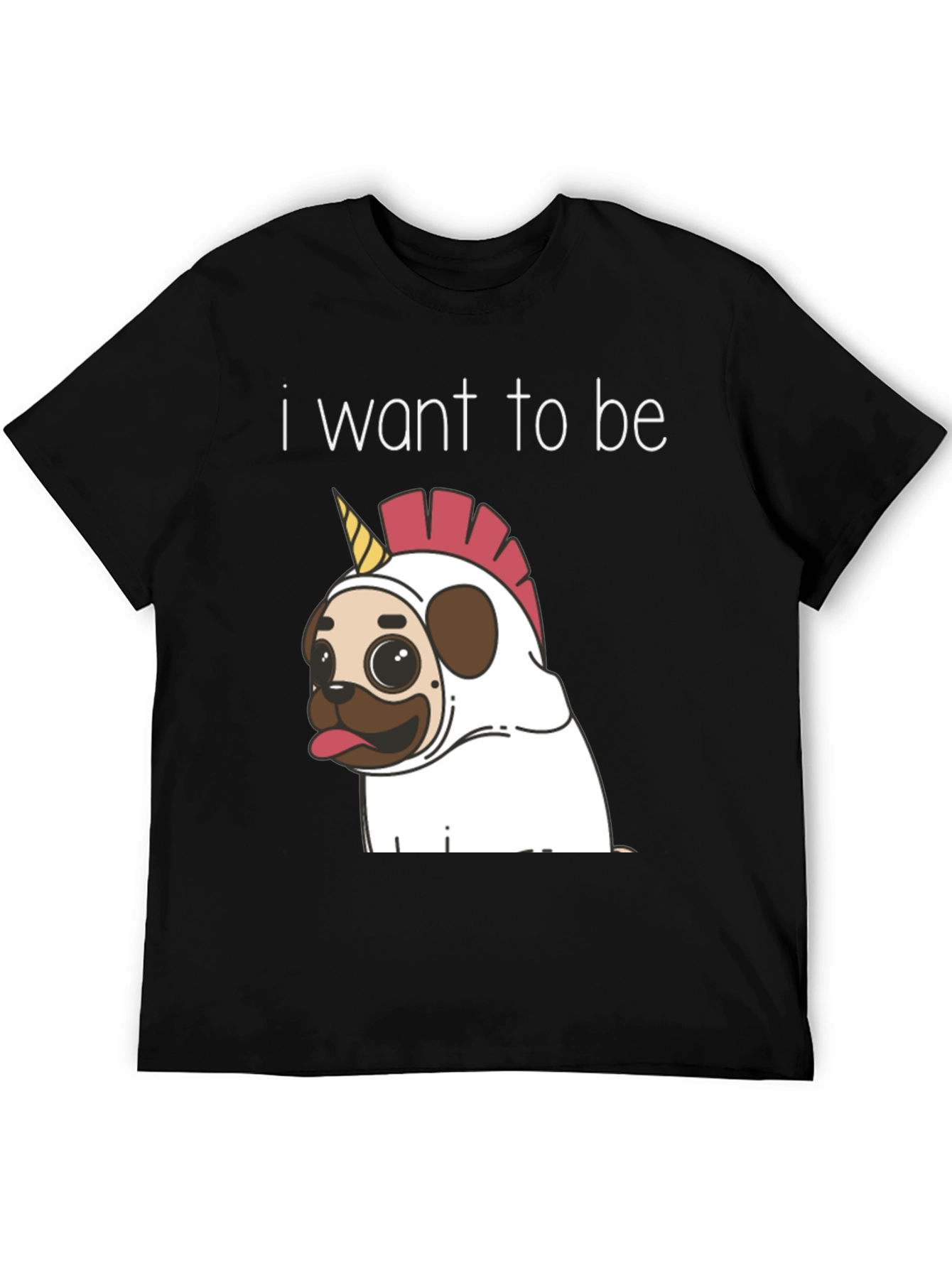 Unicorn Pug Graphic T-Shirt