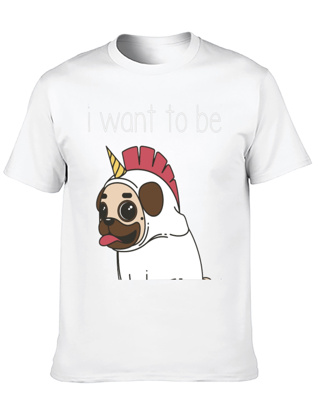 Unicorn Pug Graphic T-Shirt