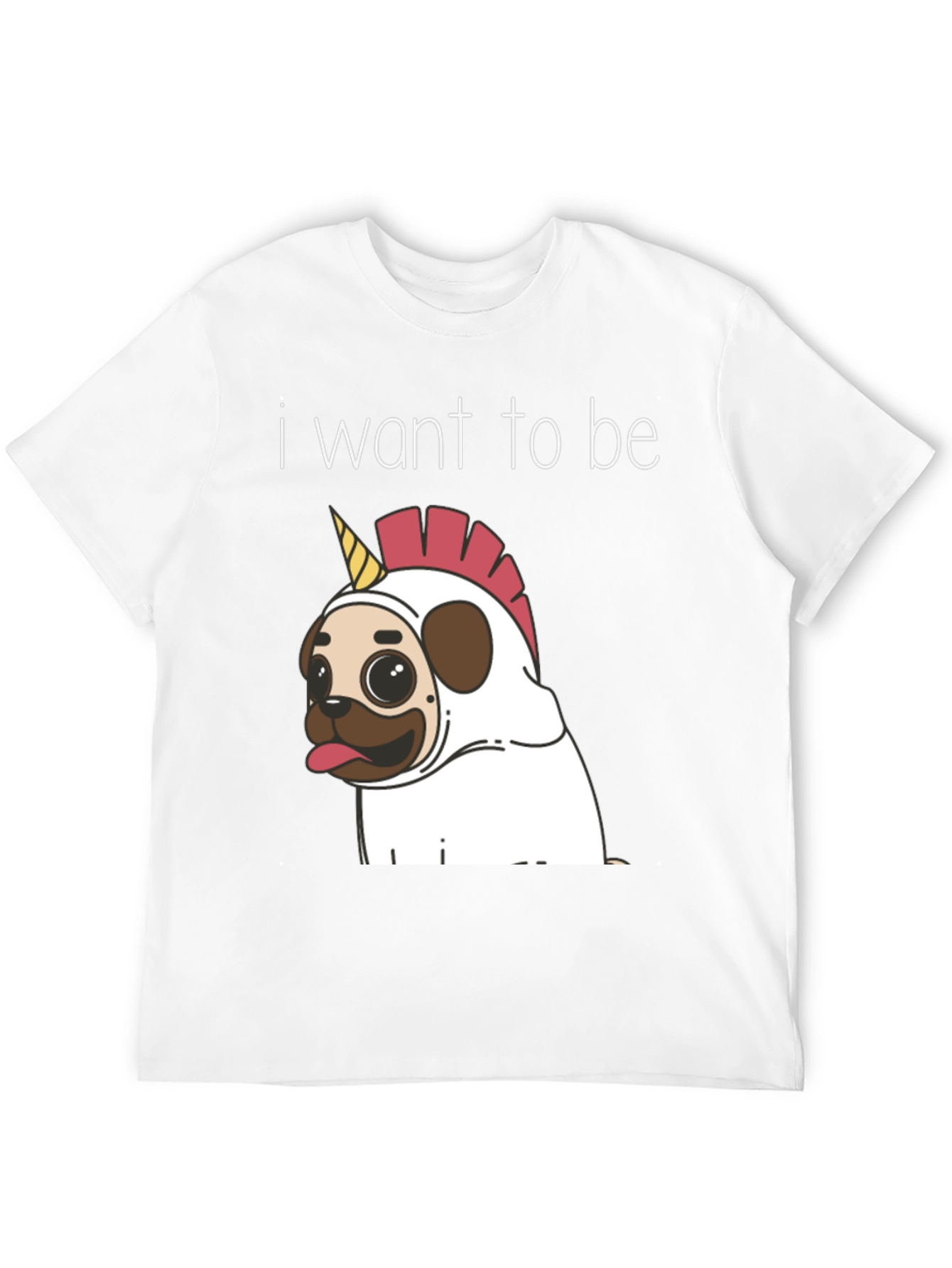 Unicorn Pug Graphic T-Shirt