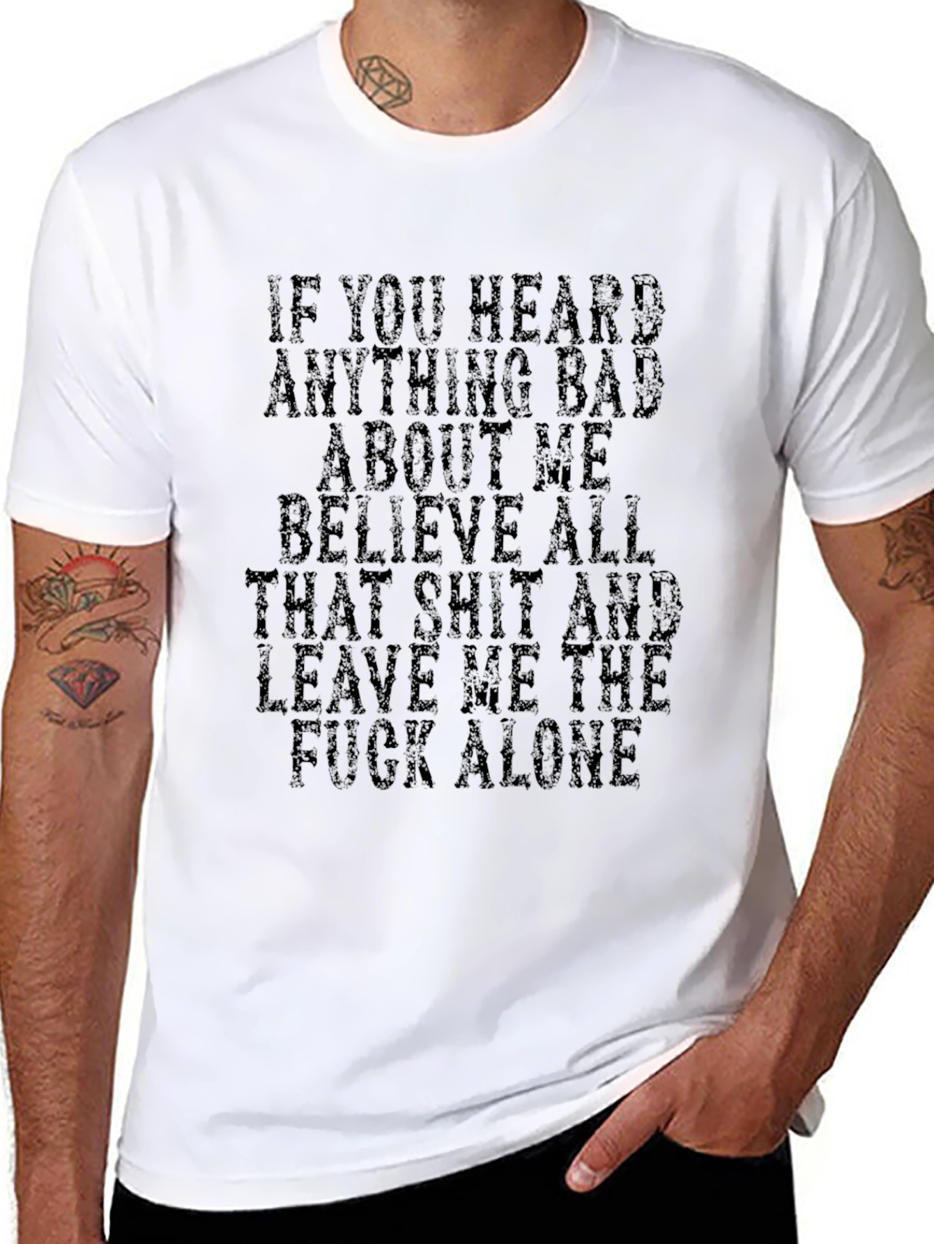 Sarcastic Graphic Tee - Leave Me Alone