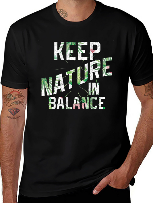 Keep Nature In Balance Black T-Shirt