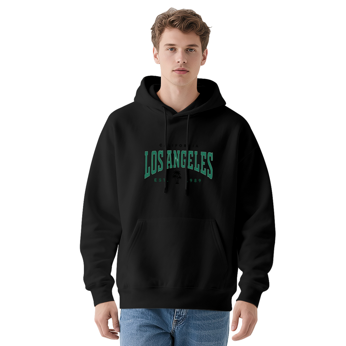 Los Angeles California Palm Tree Retro Graphic Hoodie