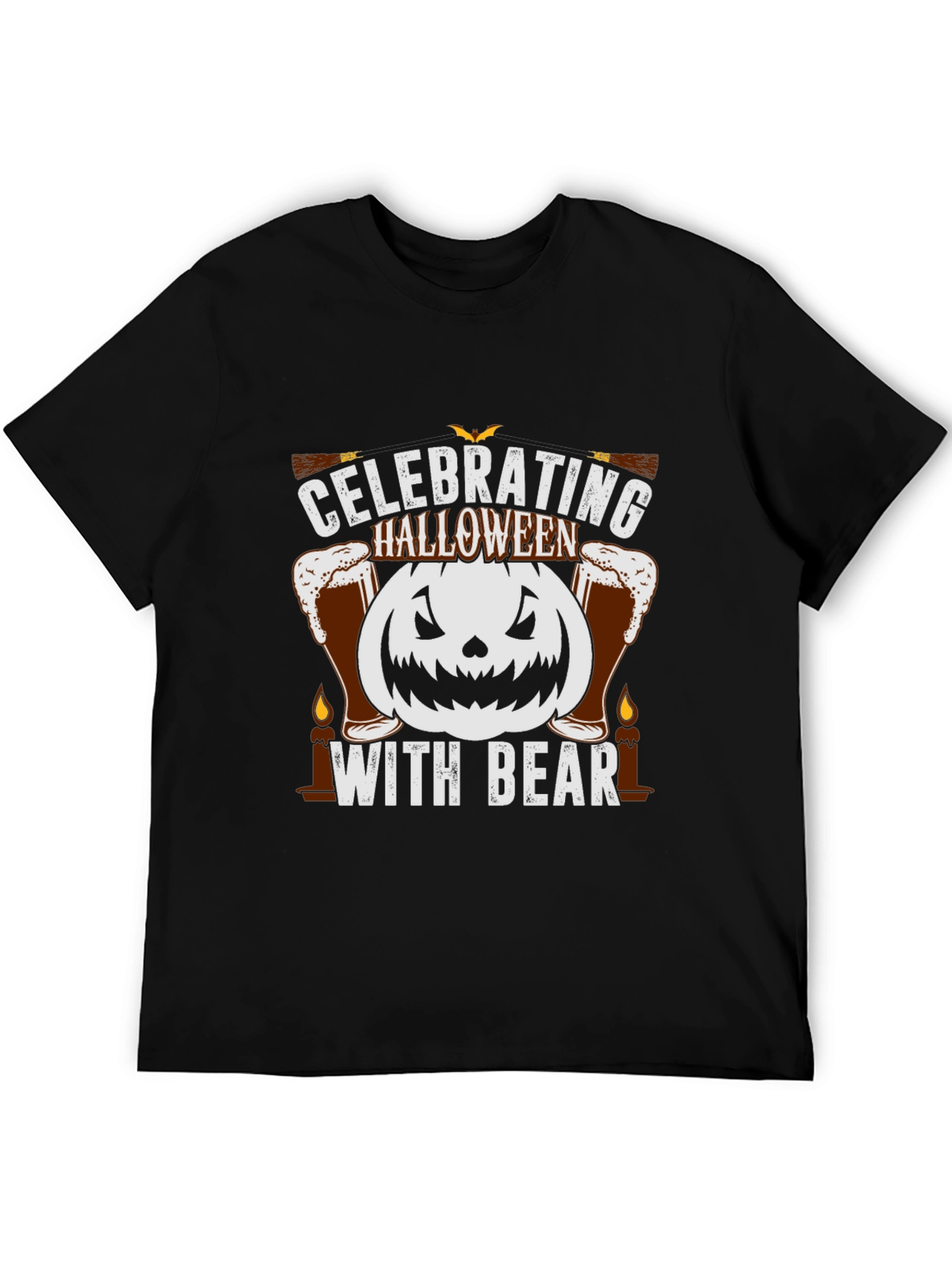 Halloween Beer Pumpkin T-Shirt - Celebrating with Beer