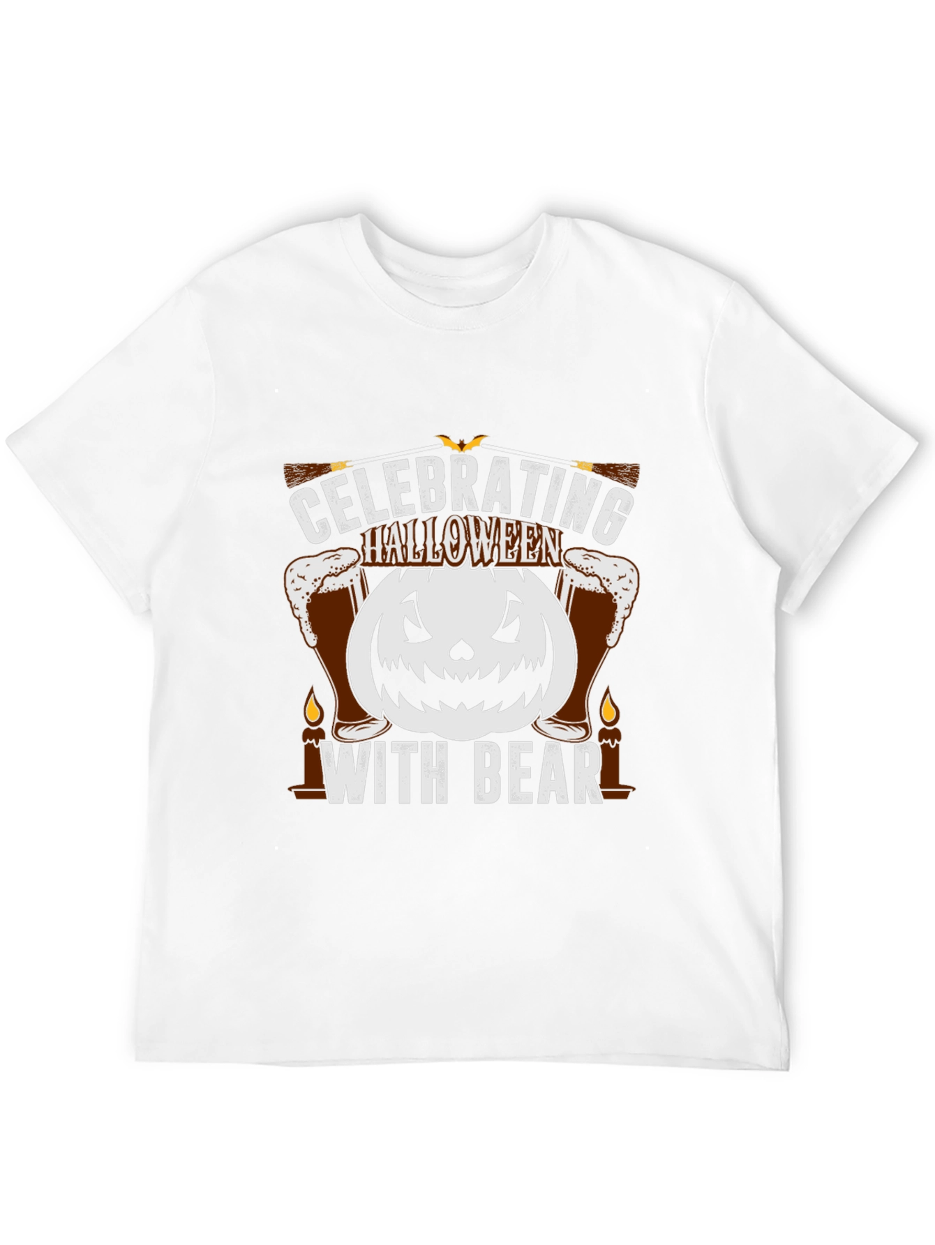 Halloween Beer Pumpkin T-Shirt - Celebrating with Beer