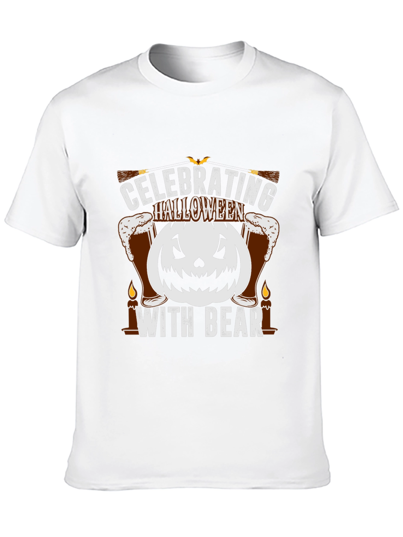 Halloween Beer Pumpkin T-Shirt - Celebrating with Beer
