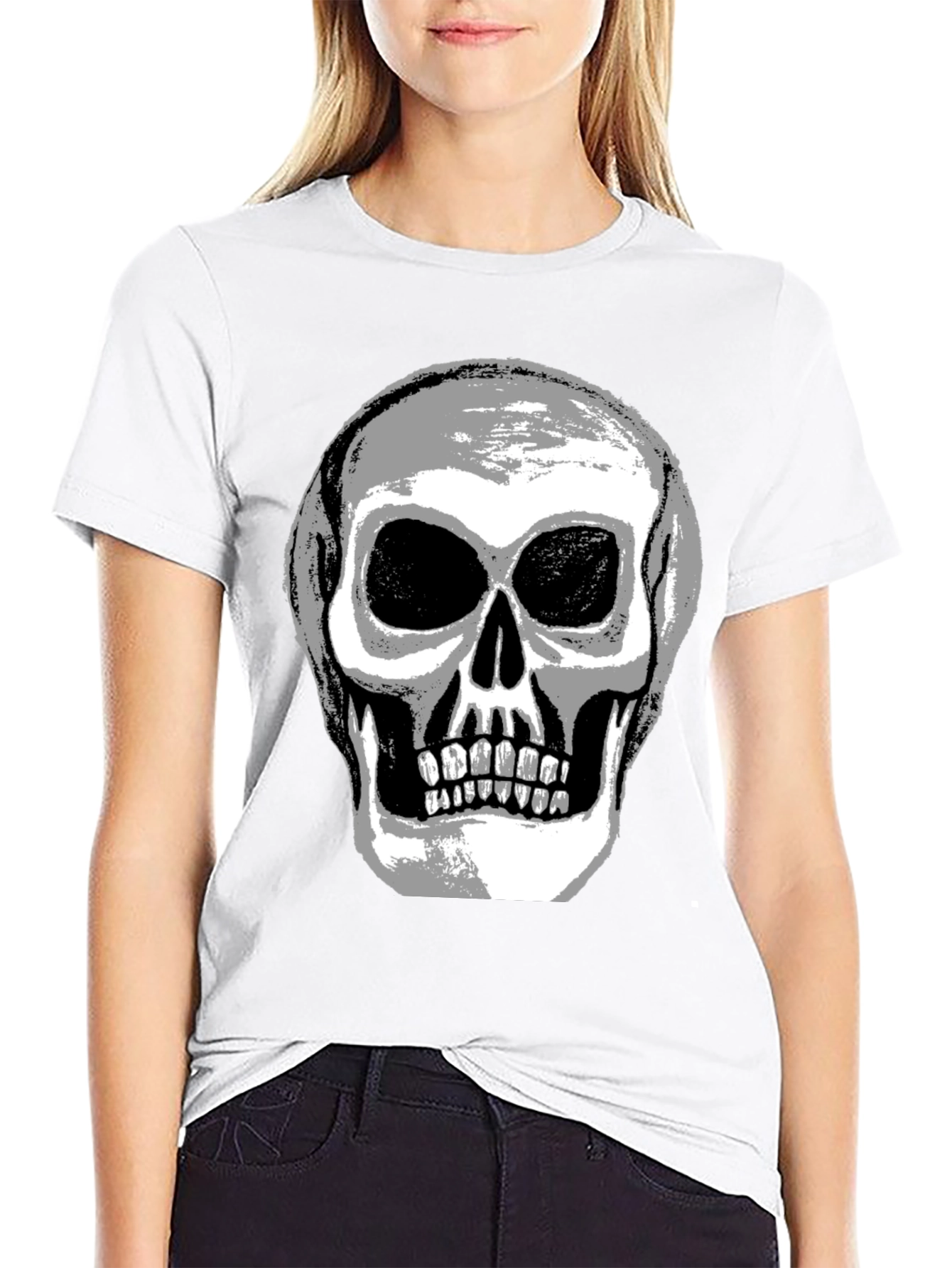 Skull Graphic Tee - Mens Black Cotton T-Shirt