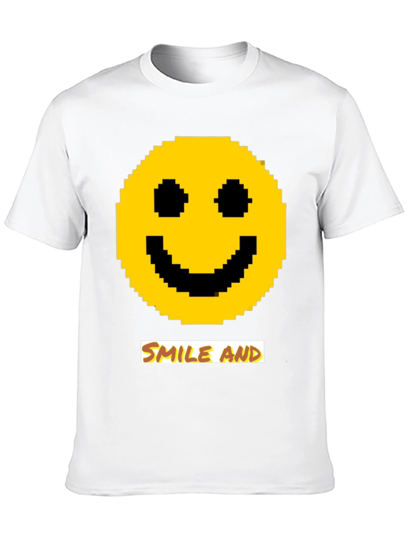 Pixel Smiley Face T-Shirt - Smile and...